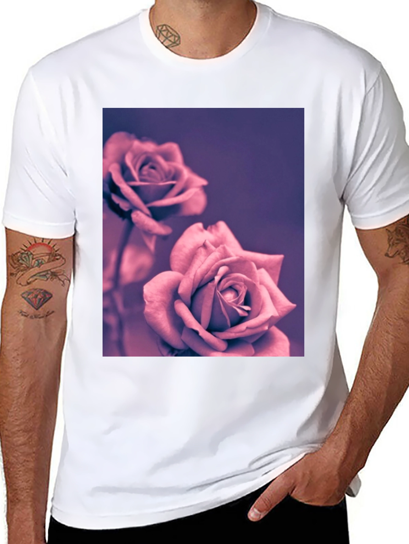Black Rose Graphic Black T-Shirt view 8
