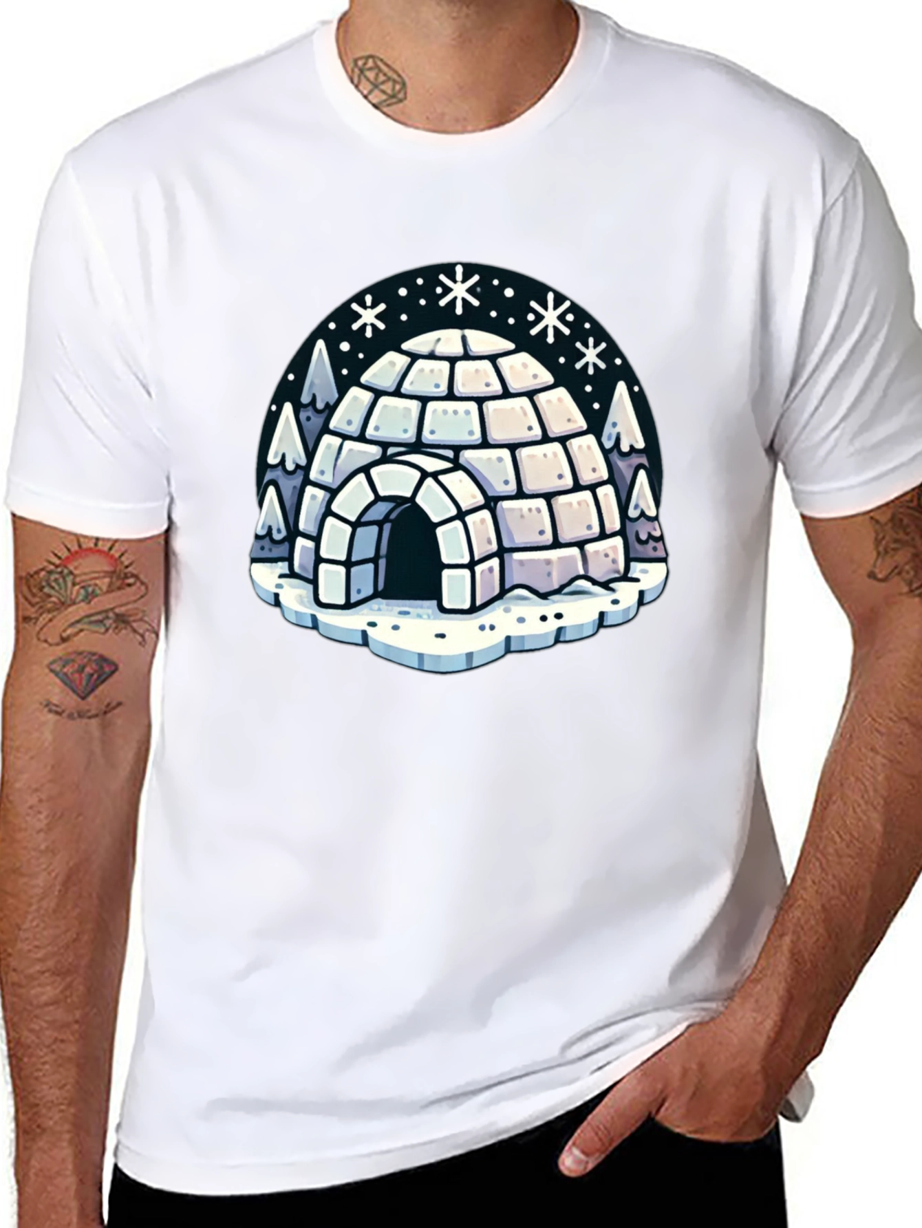 Black Igloo Graphic Tee - Winter Fun view 8