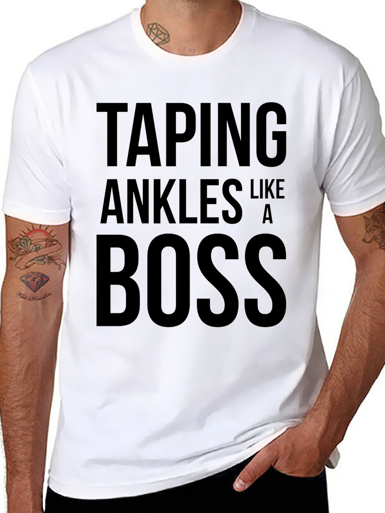 Black Taping Ankles Like a BOSS Black T-Shirt view 8