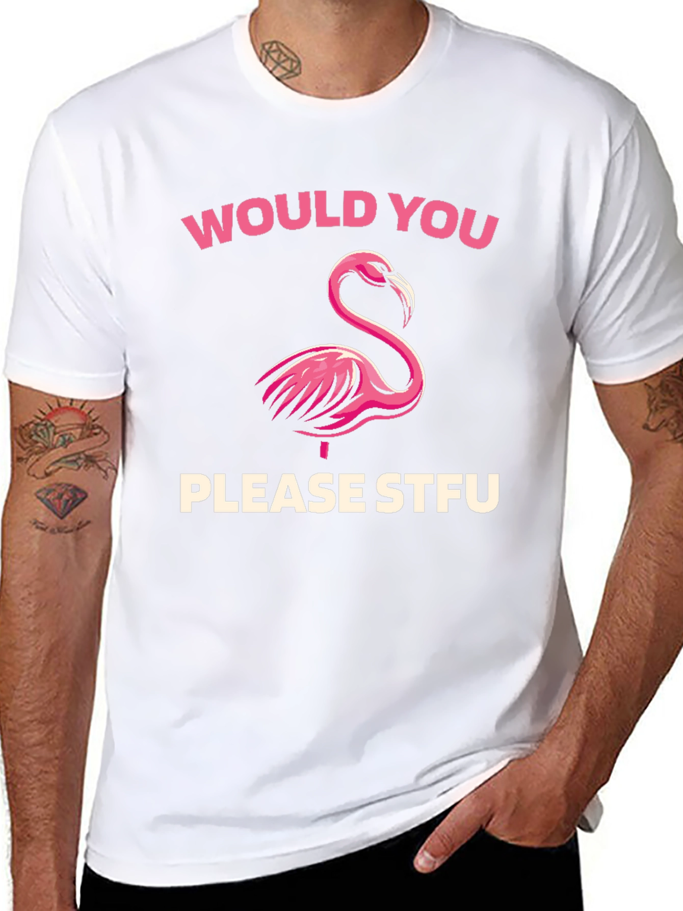 Black Flamingo STFU Graphic Tee - Casual Black T-Shirt view 8