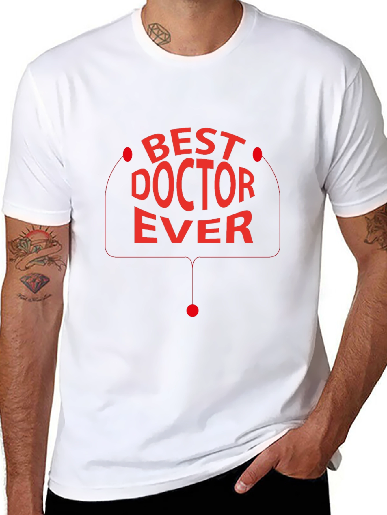 Black Best Doctor Ever Graphic Tee - Novelty Gift view 8