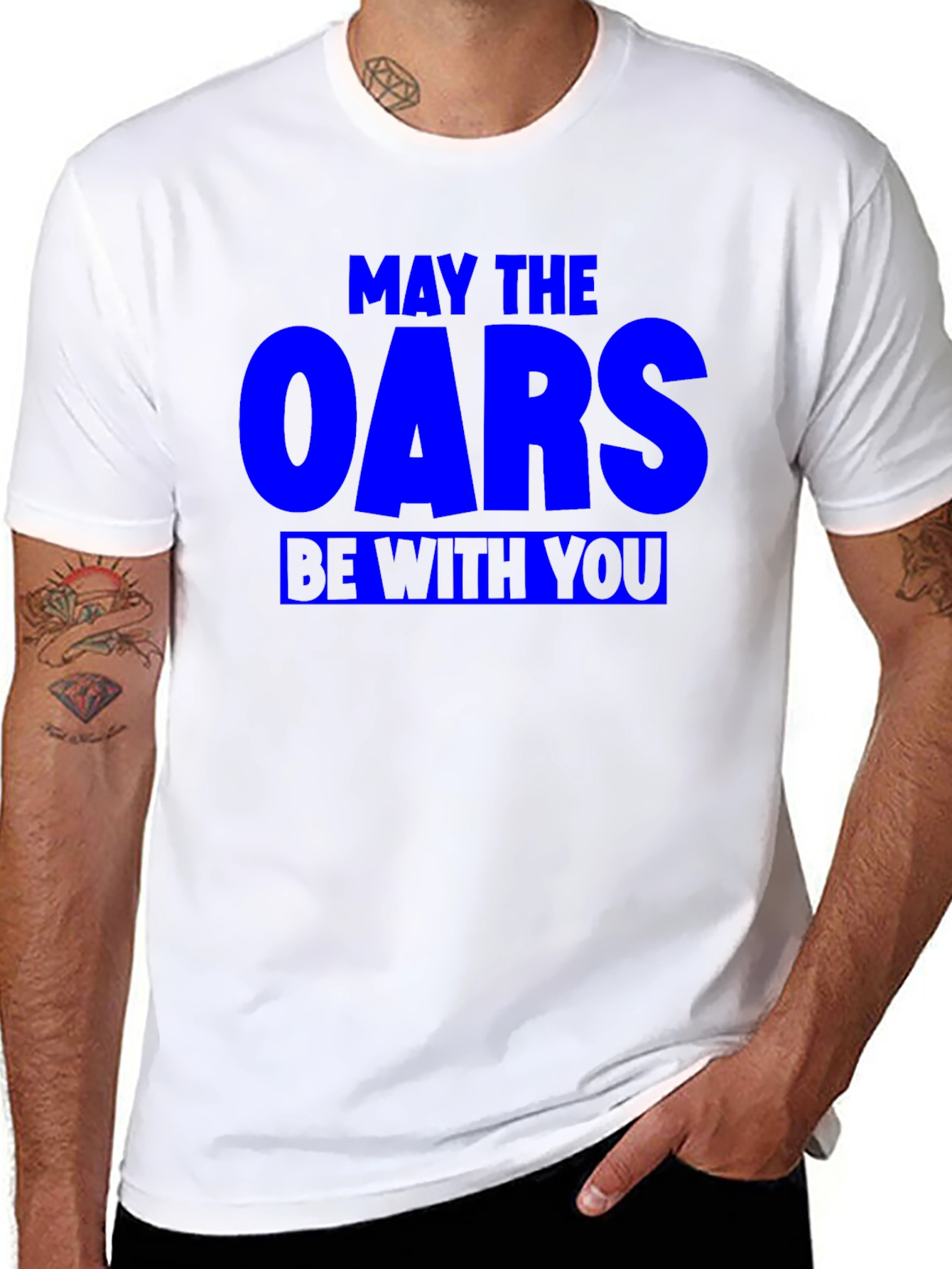 Black May The Oars Be With You Funny Rowing T-Shirt view 8