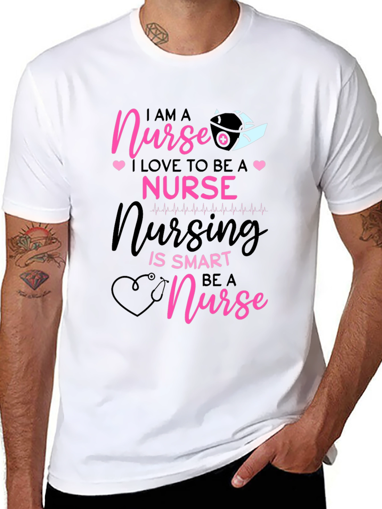 I AM A Nurse Black T-Shirt - 8
