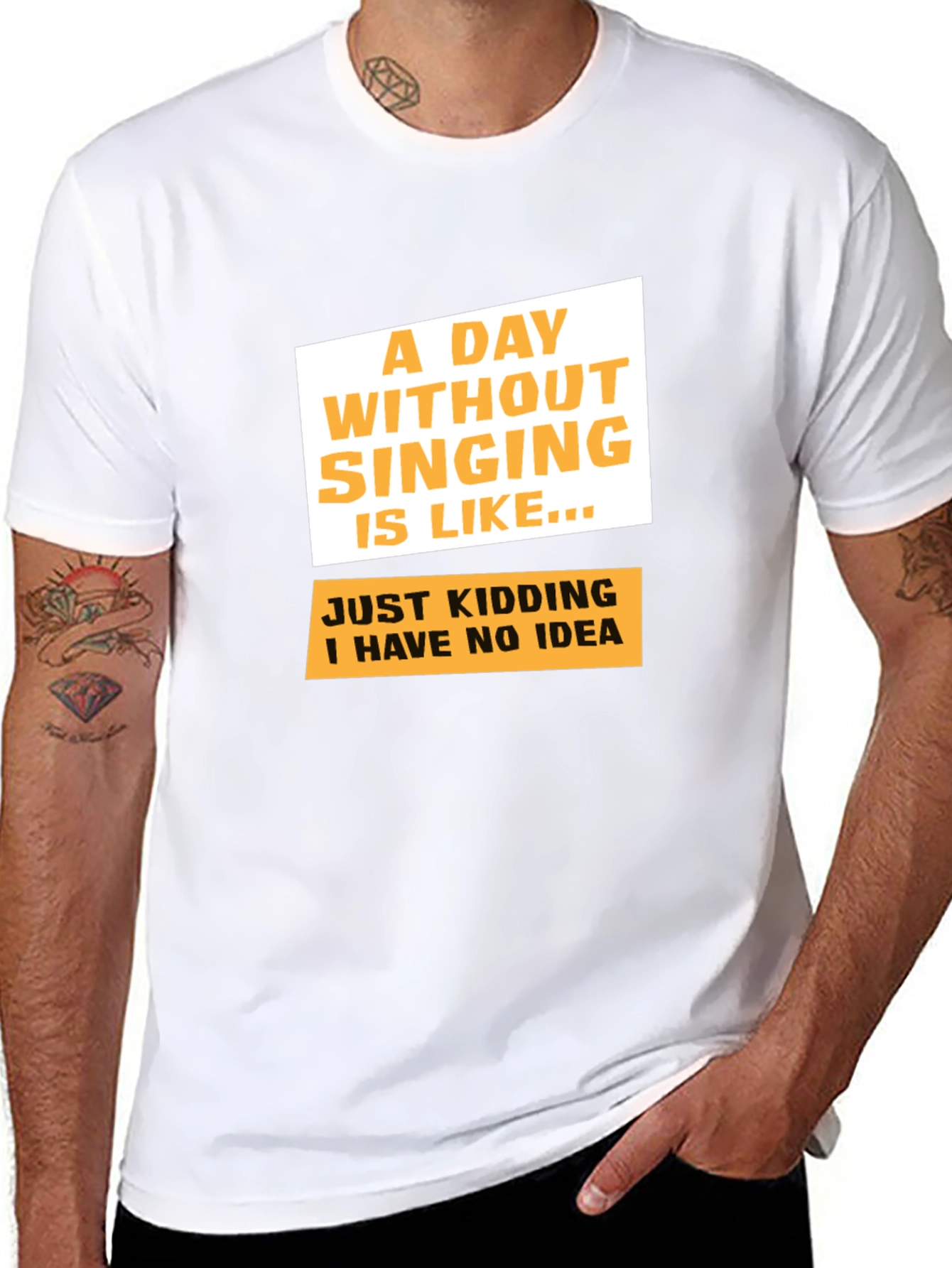 Black Singing Joke Graphic T-Shirt - Soft Cotton Blend view 8