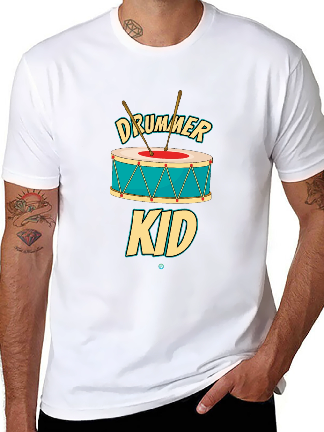Black Drummer Kid Graphic T-Shirt - Music Lover Tee view 8