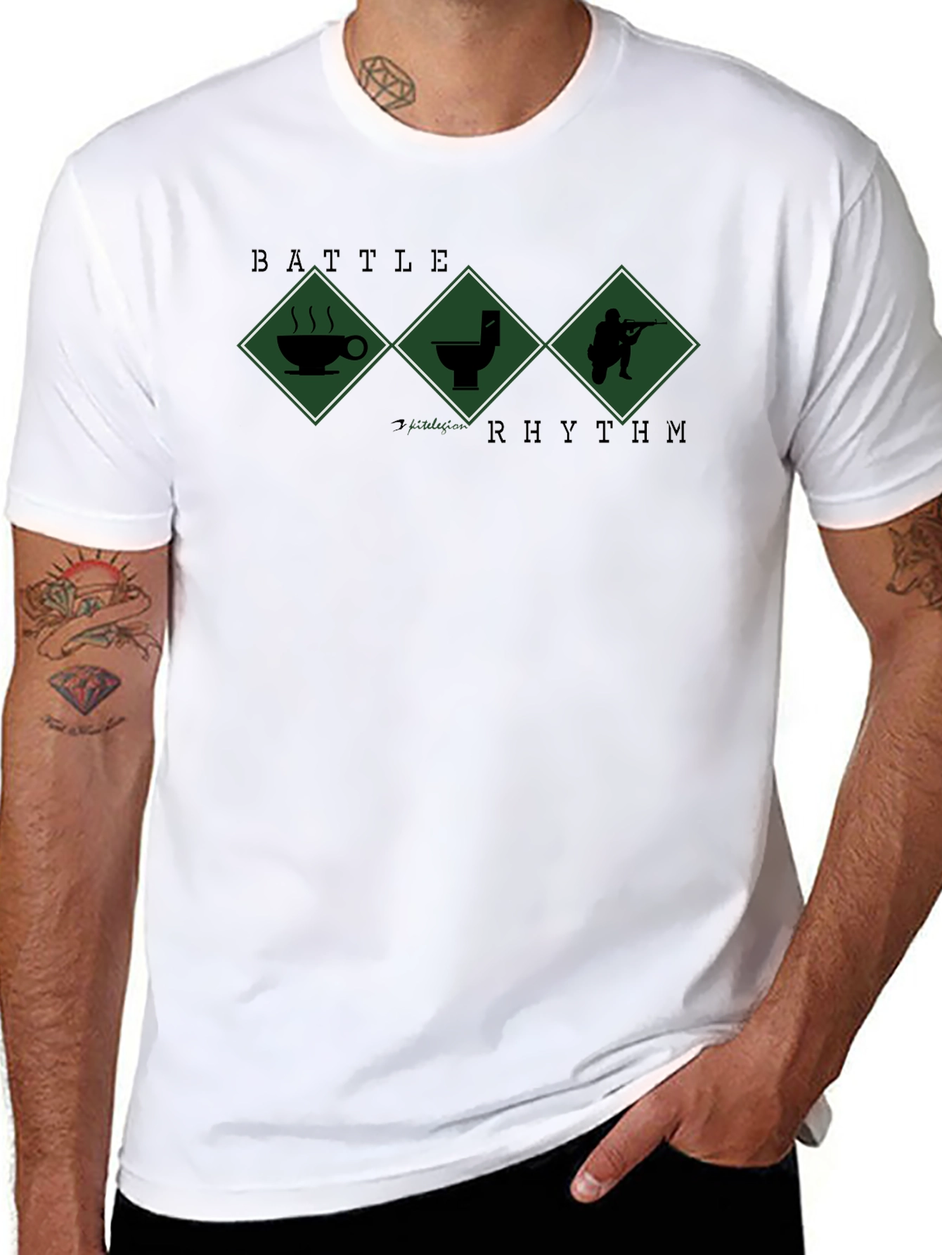 Black Battle Rhythm Graphic T-Shirt - Comfort & Style view 8