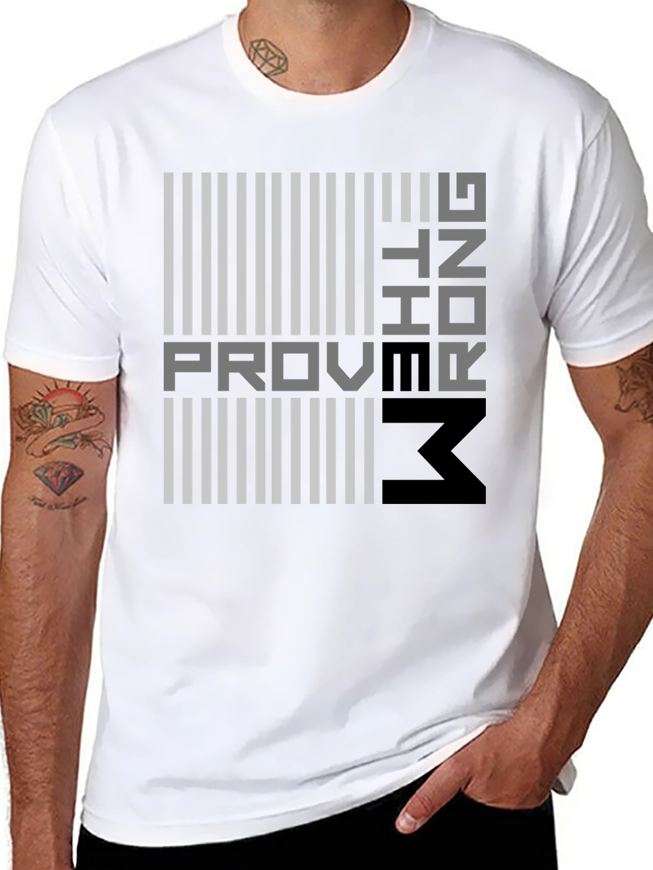 Black Proving Them Wrong Graphic T-Shirt - Modern Design view 8