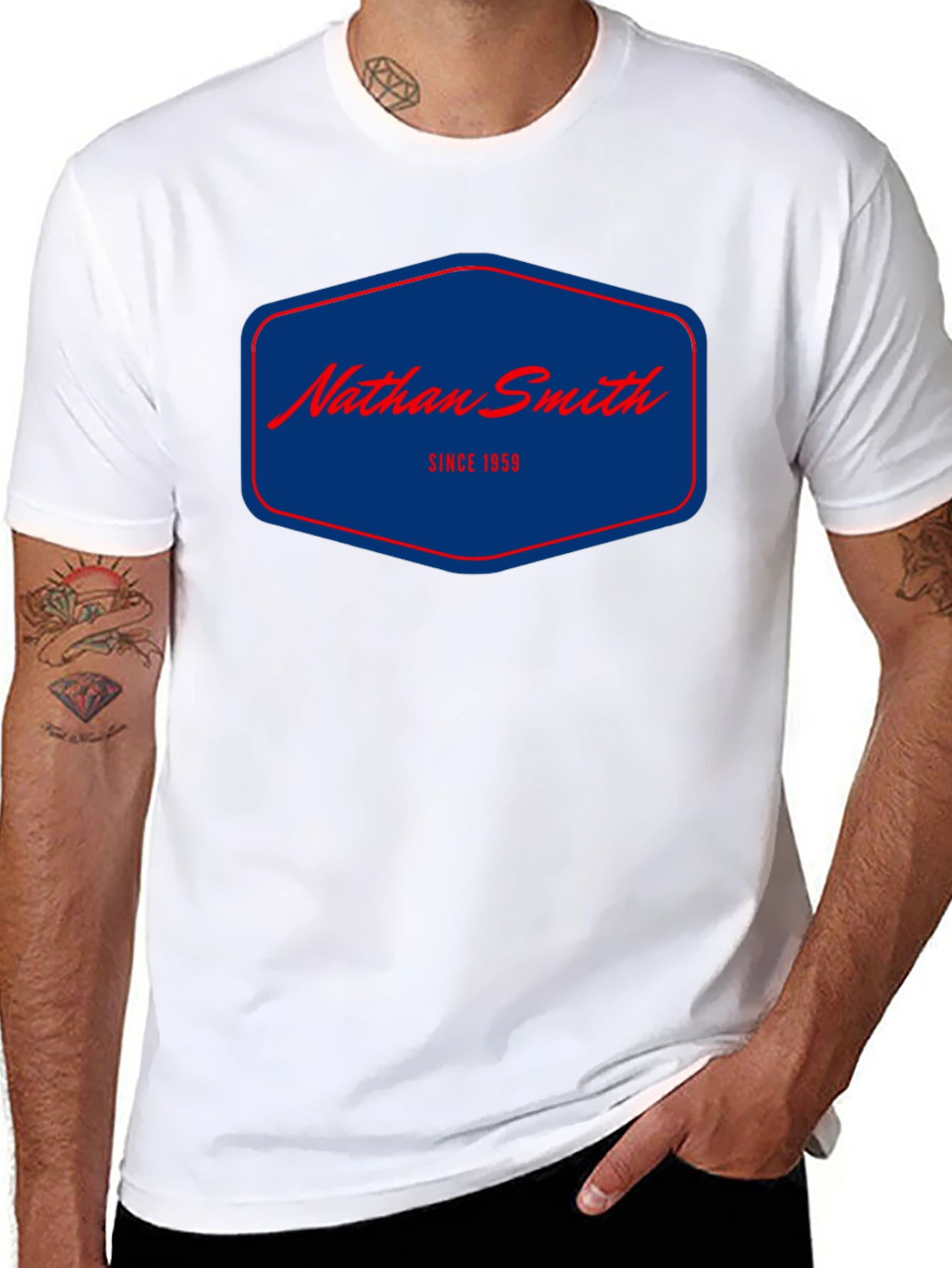 Black Nathan Smith Since 1959 Black T-Shirt view 8