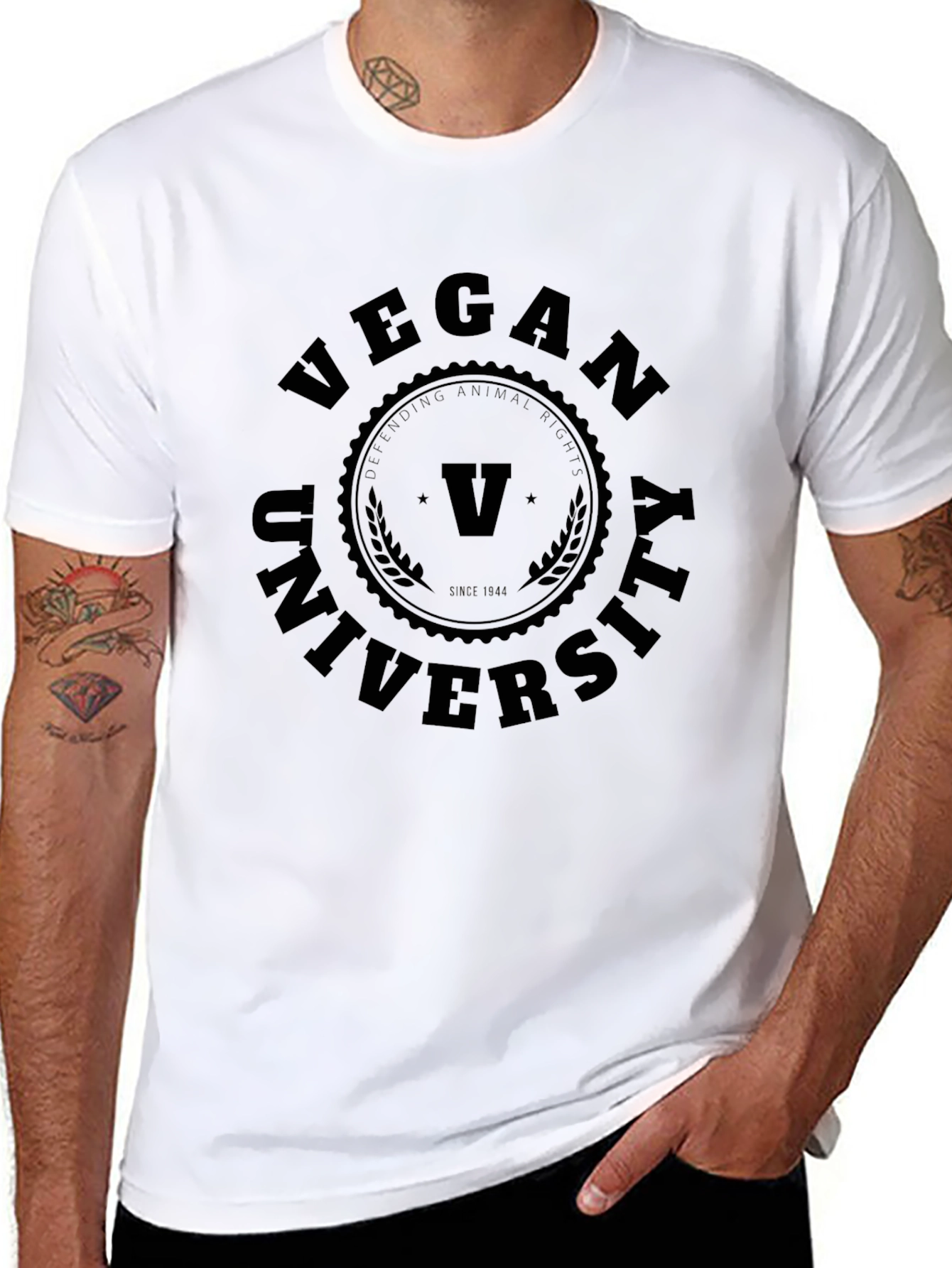 Vegan University T-Shirt - Animal Rights Activist Tee - 8