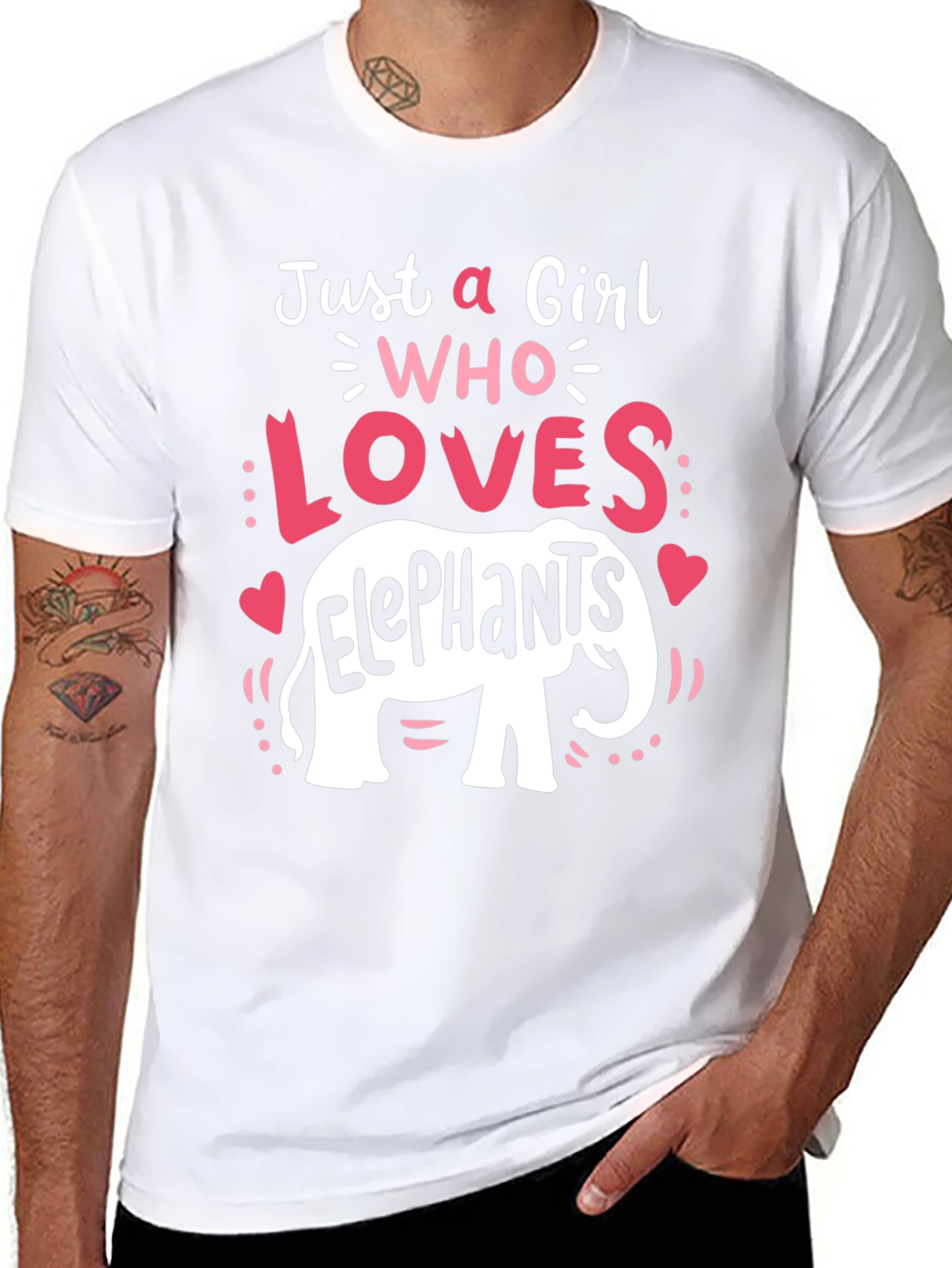 Black Girl Who Loves Elephants Graphic Tee view 8