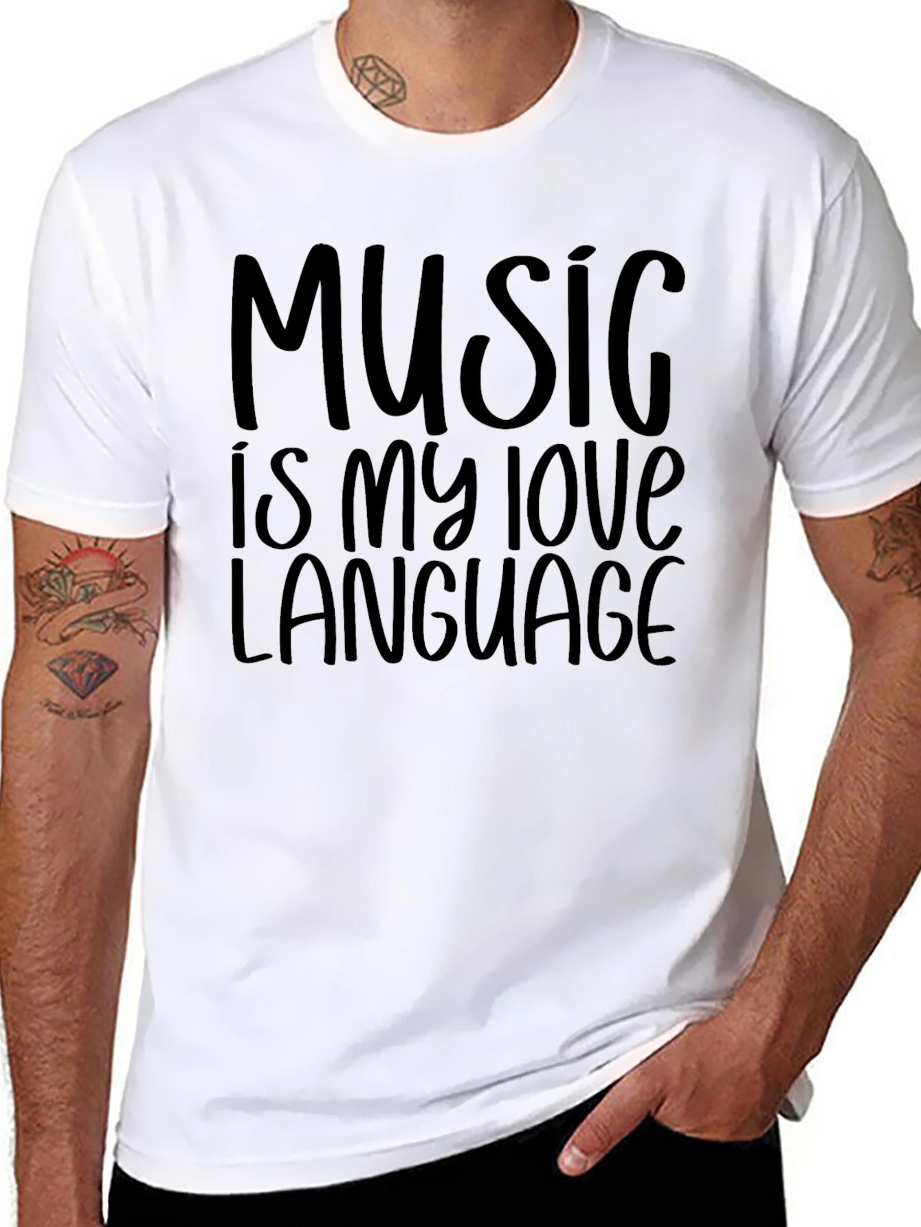 Black Music is My Love Language Black Tee view 8