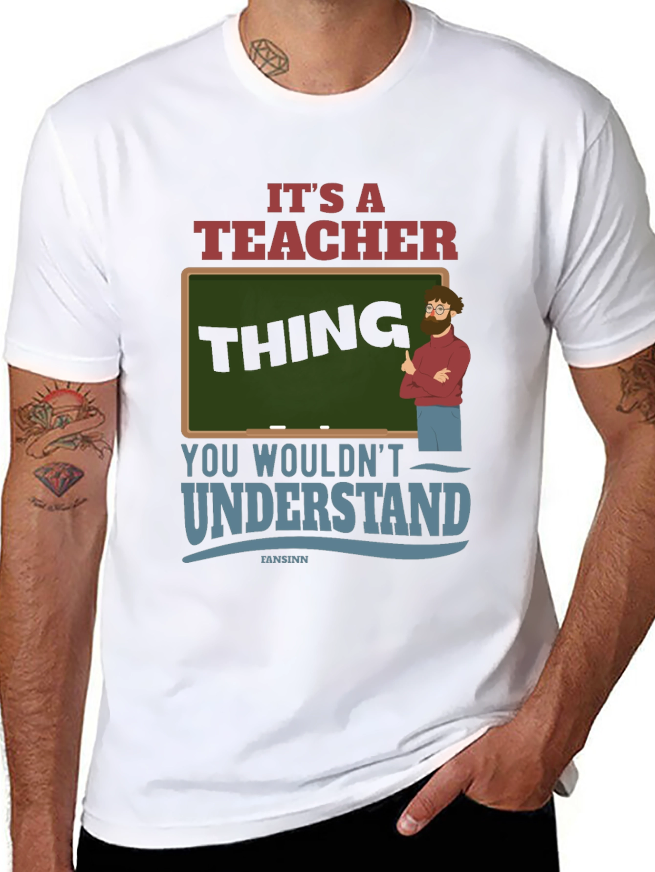 Black It's A Teacher Thing T-Shirt view 8