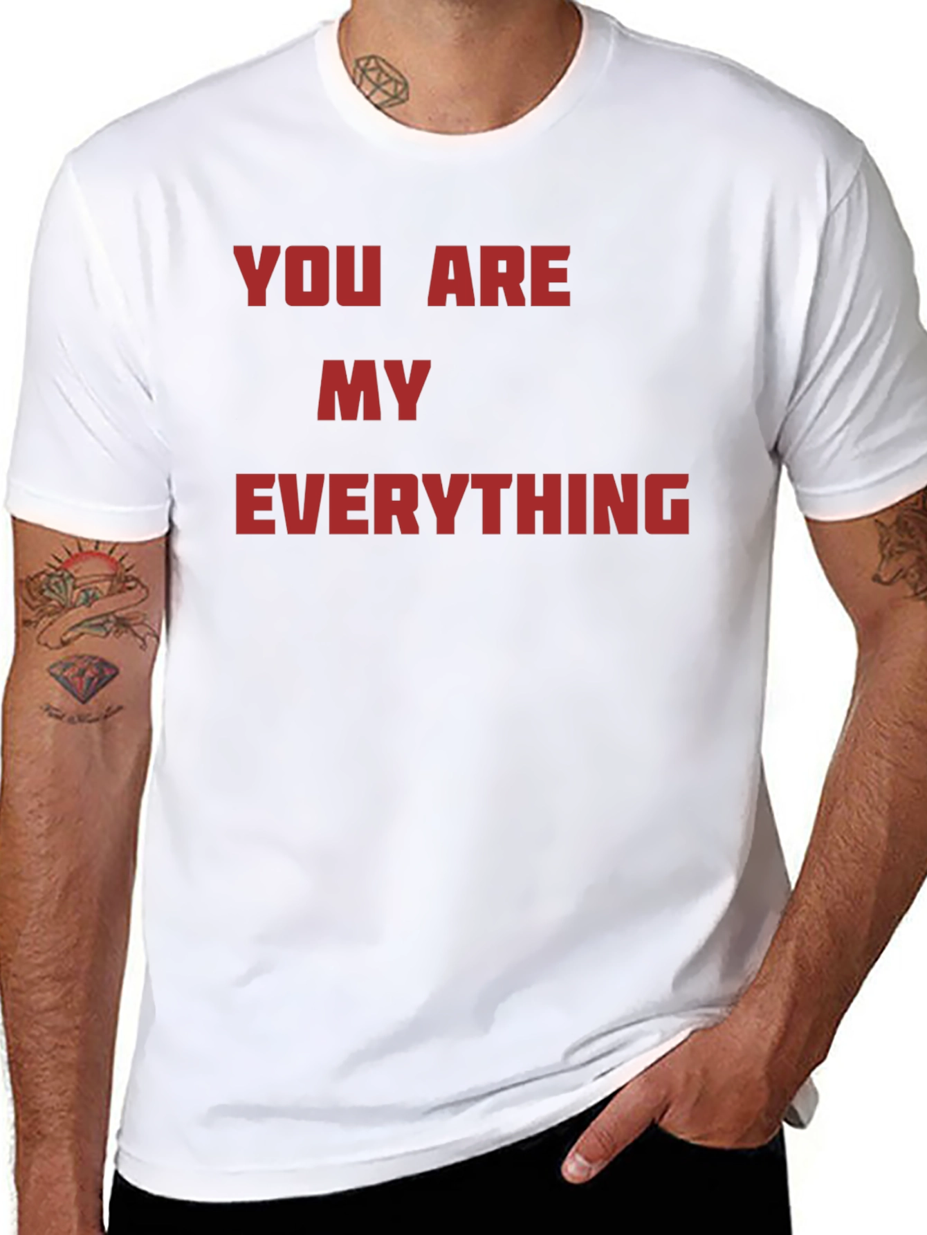 Black Romantic "You Are My Everything" Graphic Tee view 8