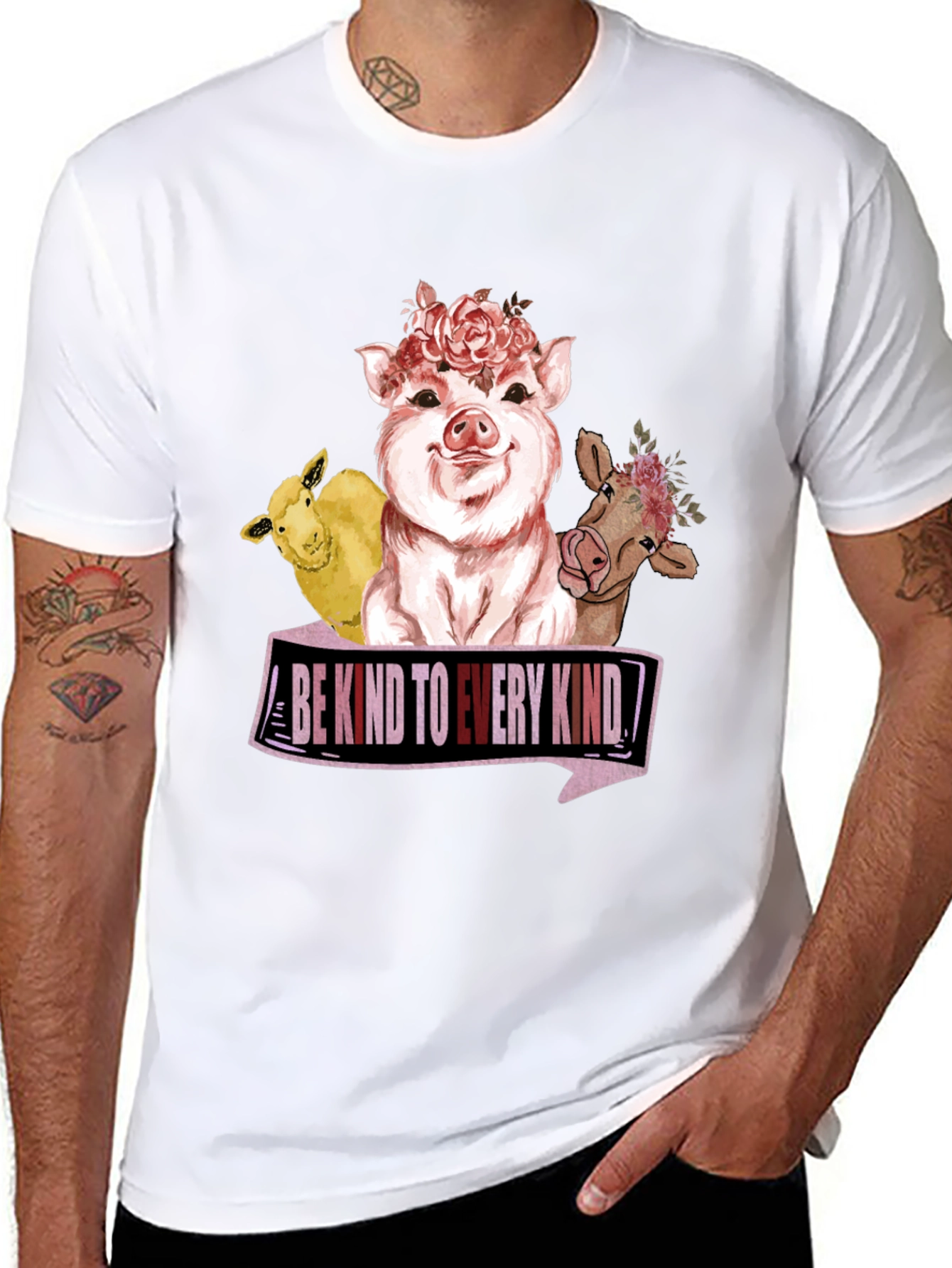 Black Be Kind To Every Kind Graphic Tee view 8