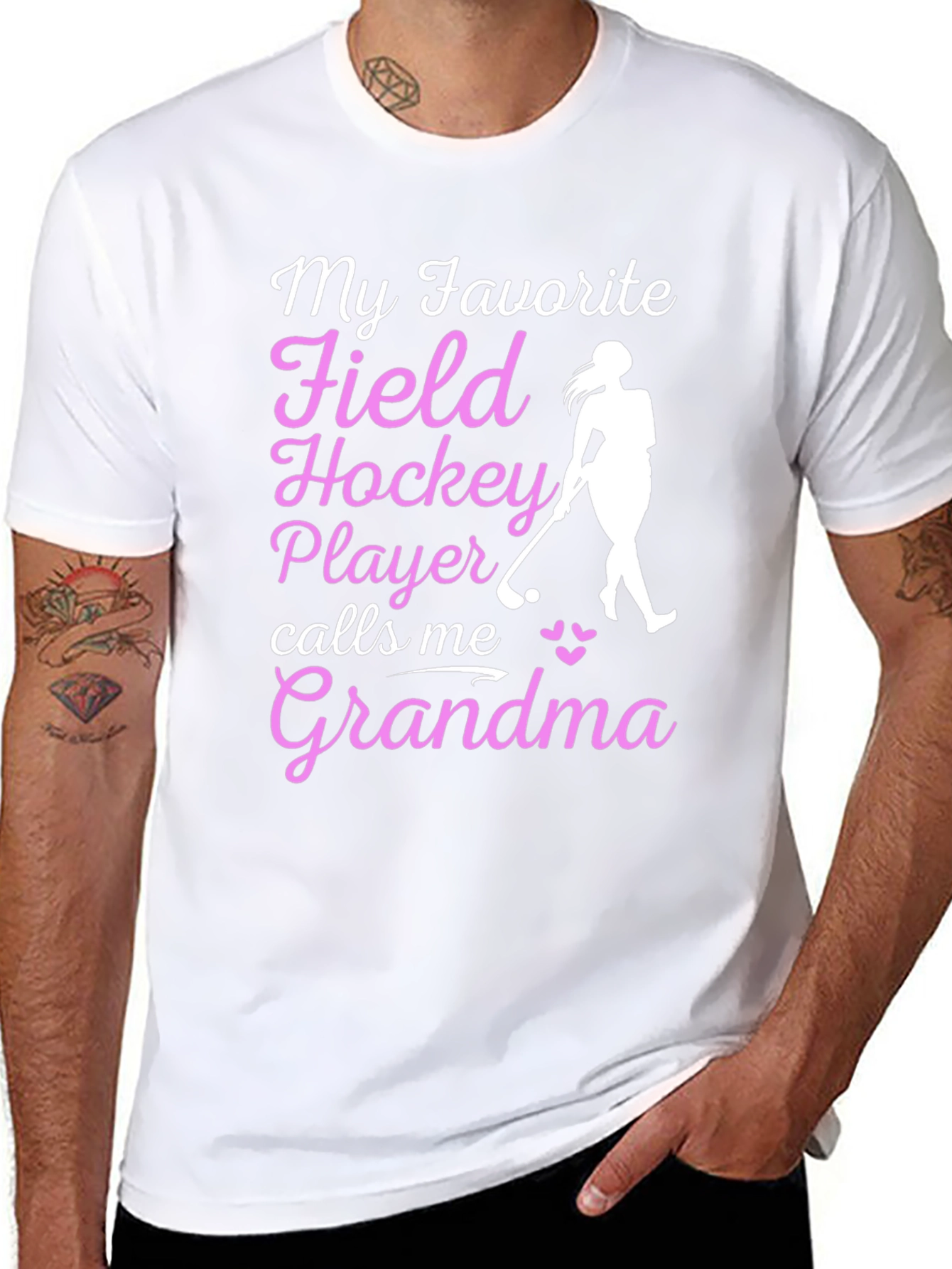 Black Field Hockey Grandma Tee - Love for the Game view 8