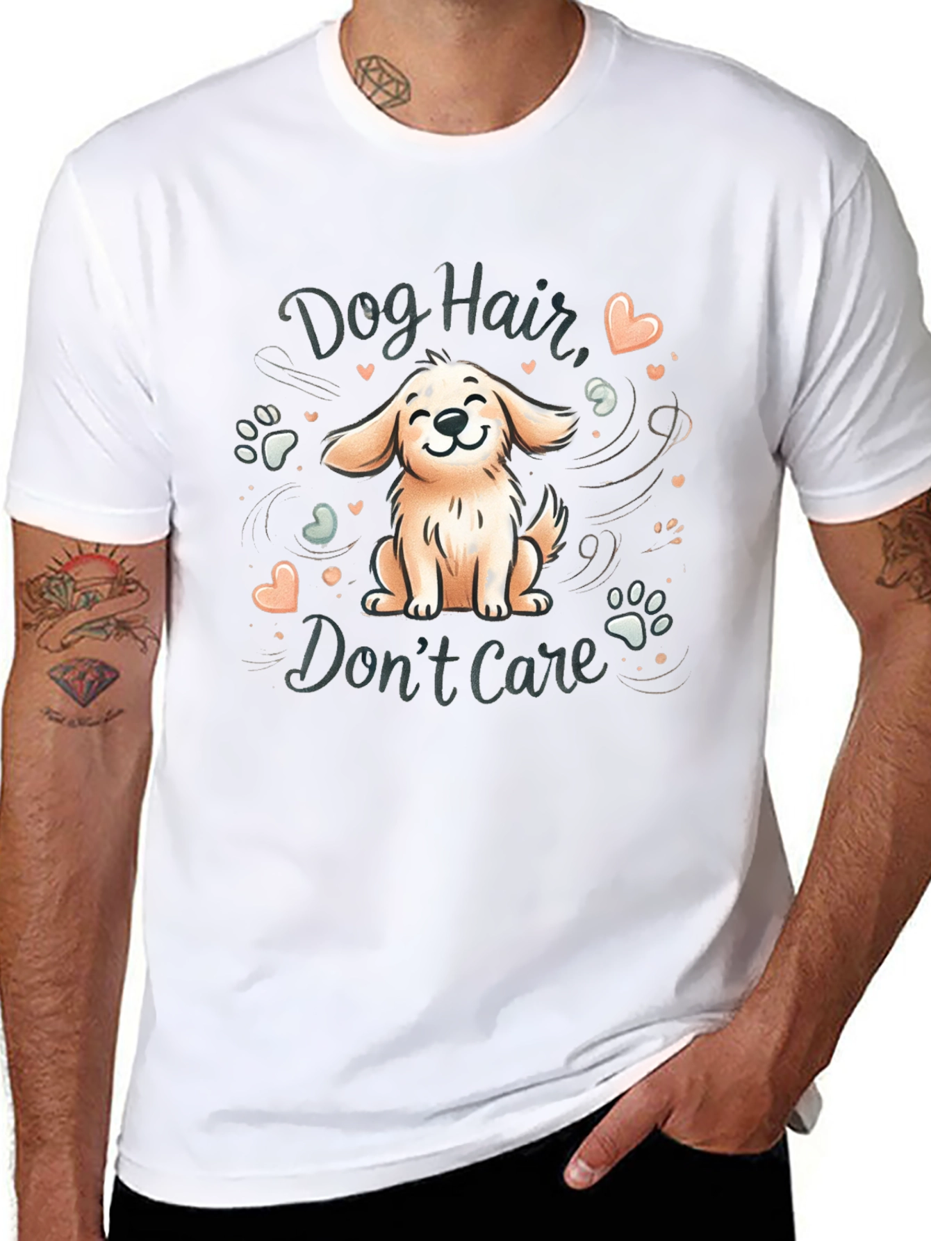 Black Dog Hair, Don't Care Graphic Tee view 8