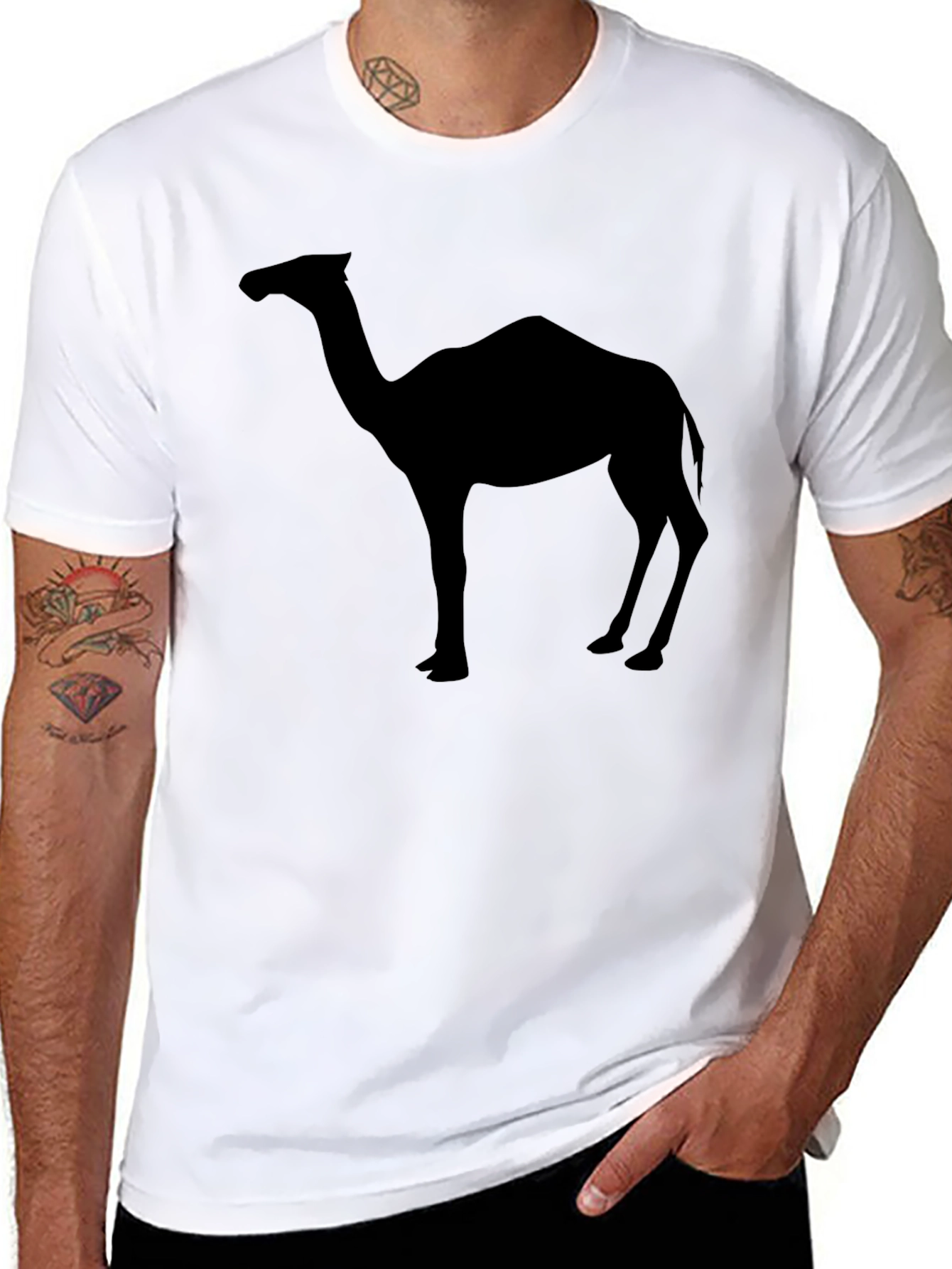 Black Camel Silhouette Graphic Tee - Black view 8