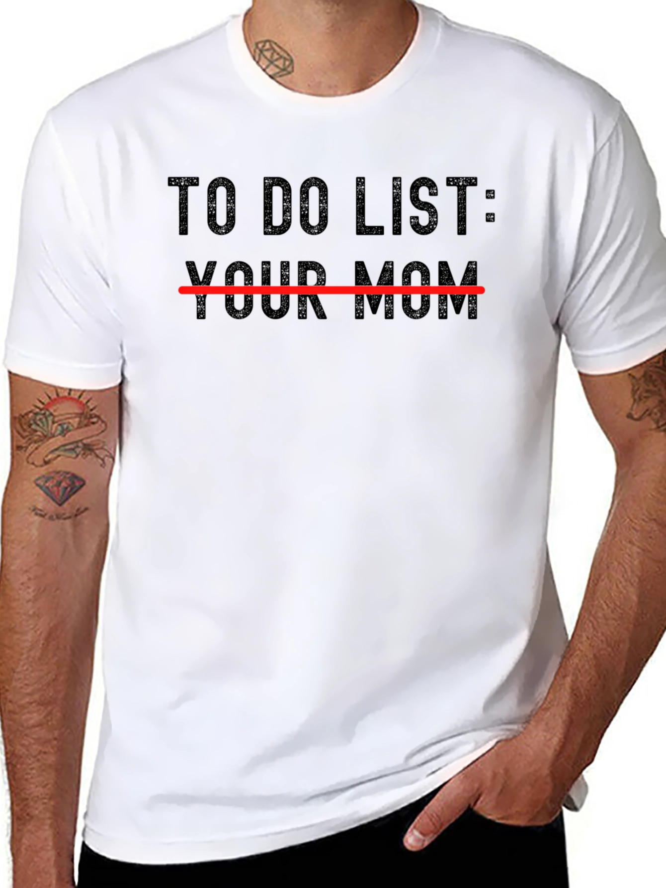 Black To Do List Your Mom T-Shirt, Funny Sarcastic Tee view 8