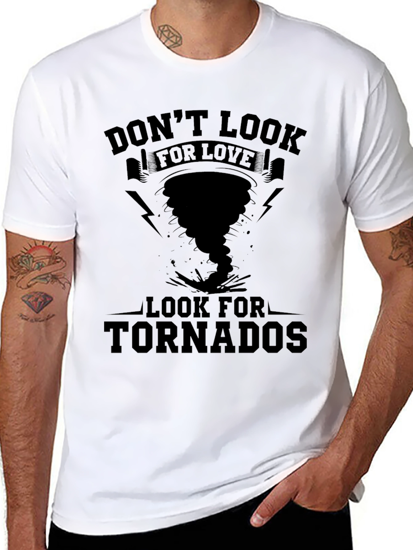 Black Don't Look for Love Tornado T-Shirt view 8