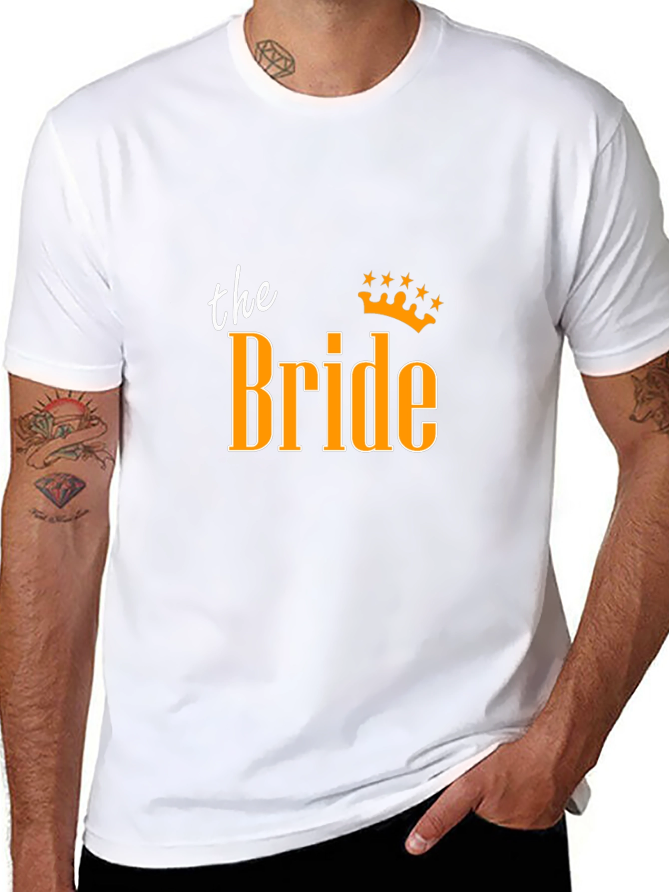 Black The Bride T-Shirt - Wedding Day Apparel view 8