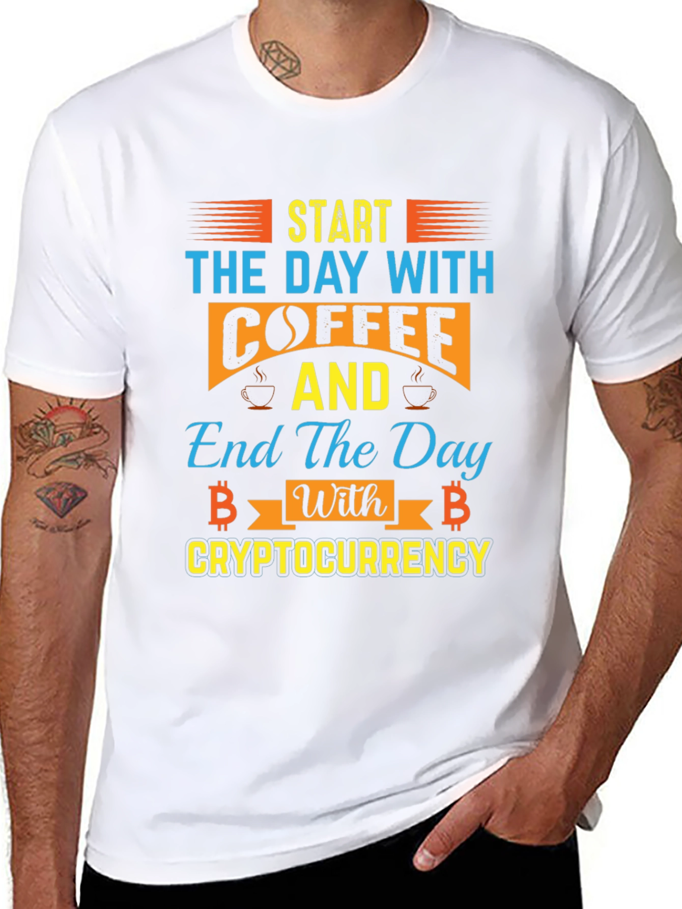 Black Coffee & Crypto T-Shirt - Start & End Your Day Right! view 8