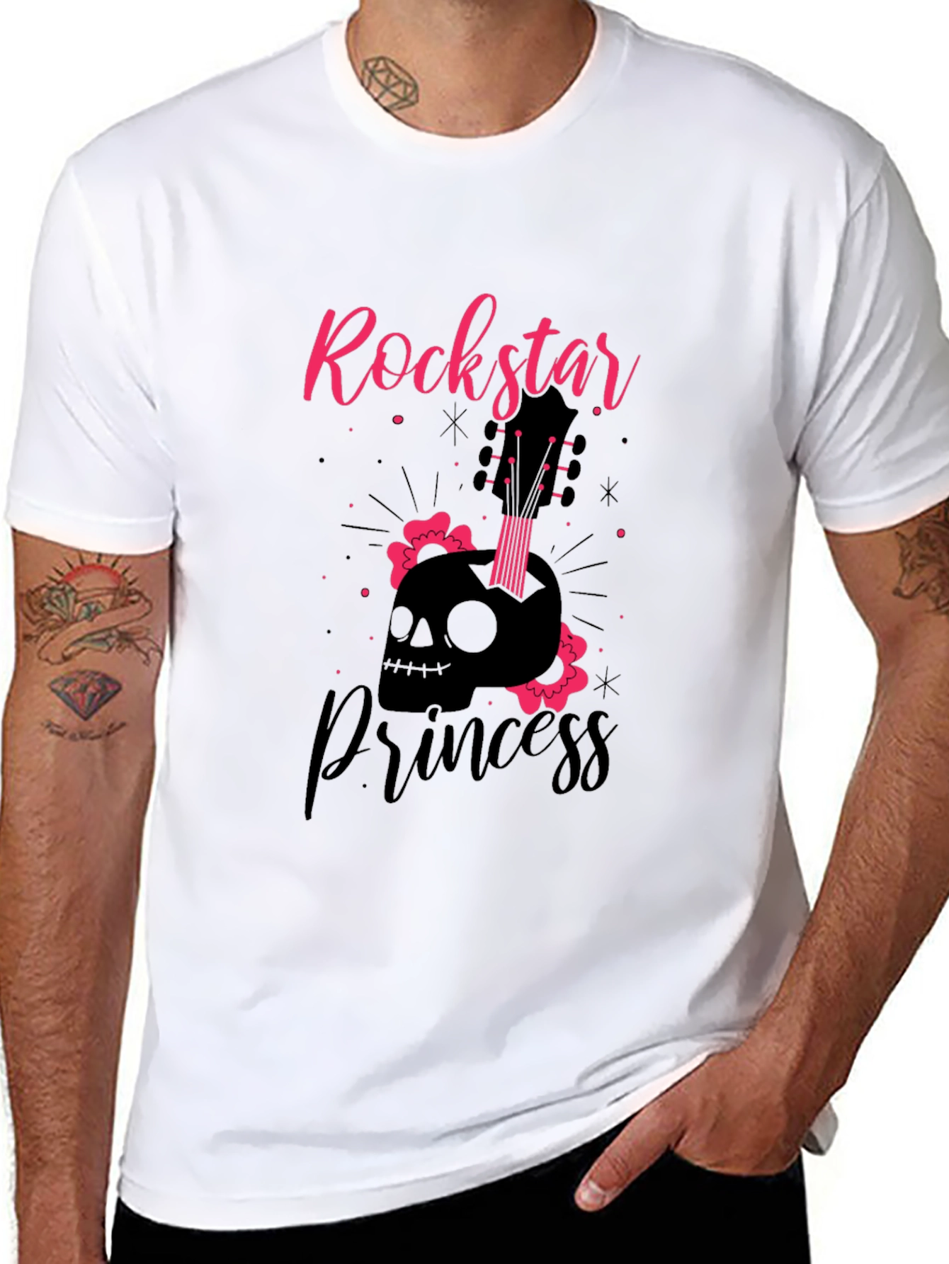 Black Rockstar Princess Black T-Shirt view 8