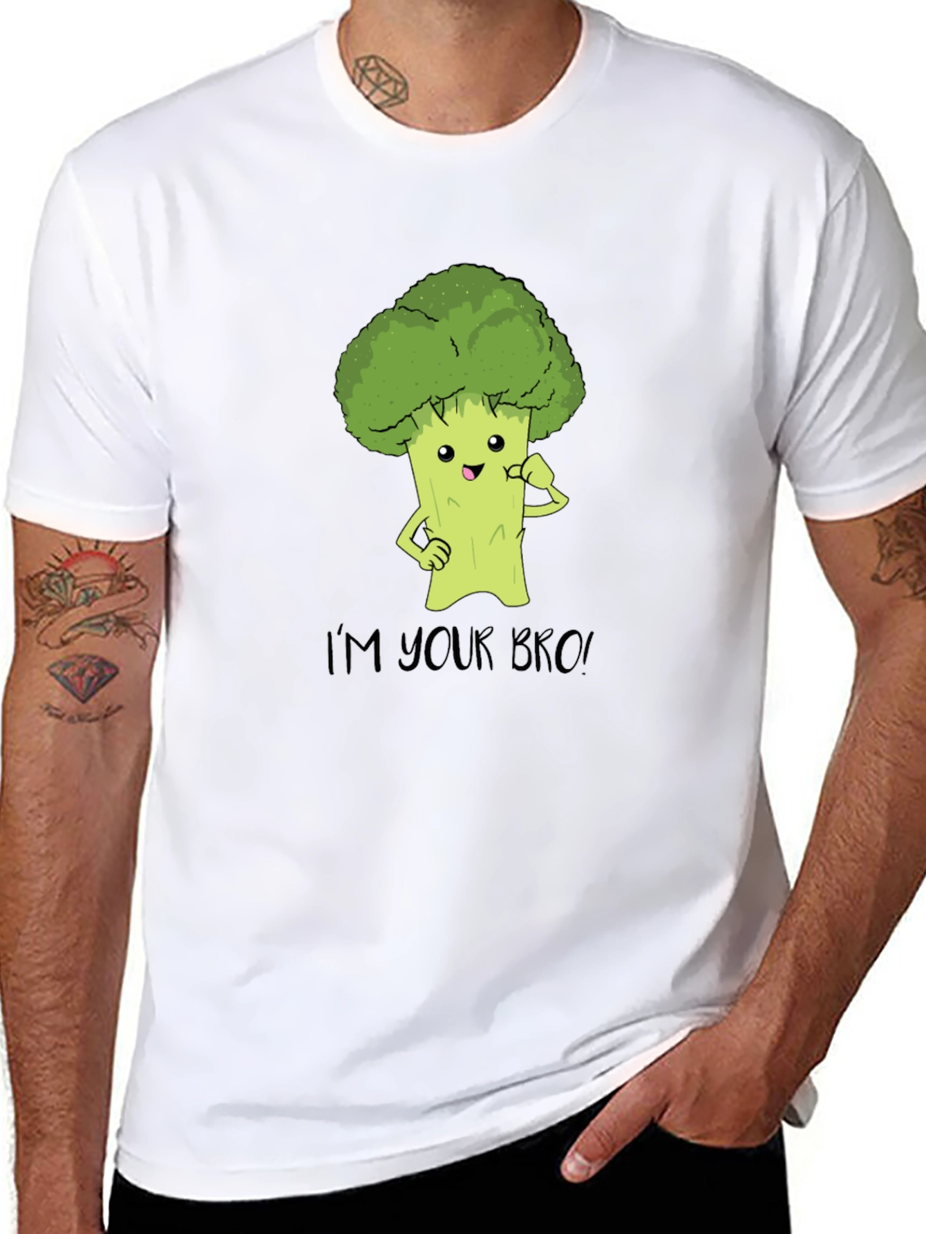 Black I'm Your Bro Broccoli Tee view 8