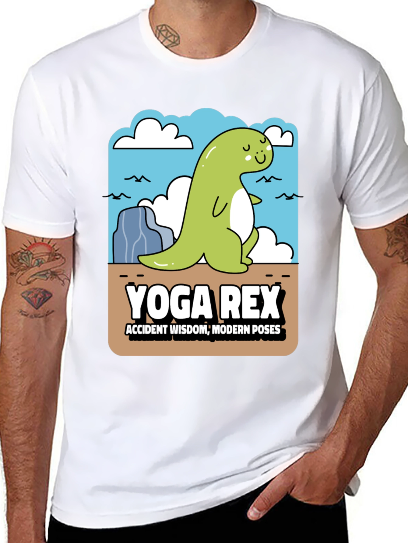 Black Yoga Rex Graphic T-Shirt view 8