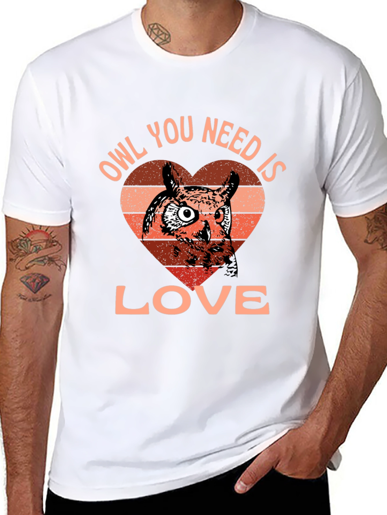 Black Owl You Need Is Love T-Shirt - Cute Bird Lover Tee view 8