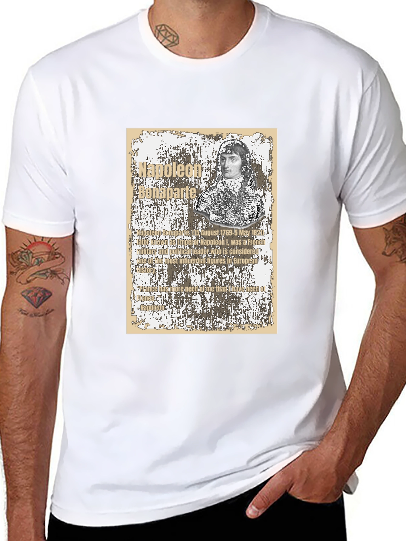 Black Napoleon Bonaparte Graphic T-Shirt  view 8