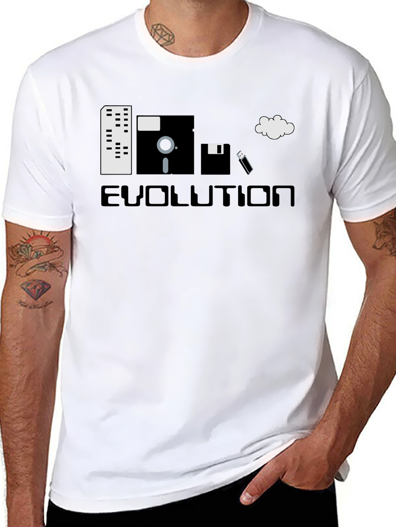 Black Evolution of Storage Black T-Shirt view 8