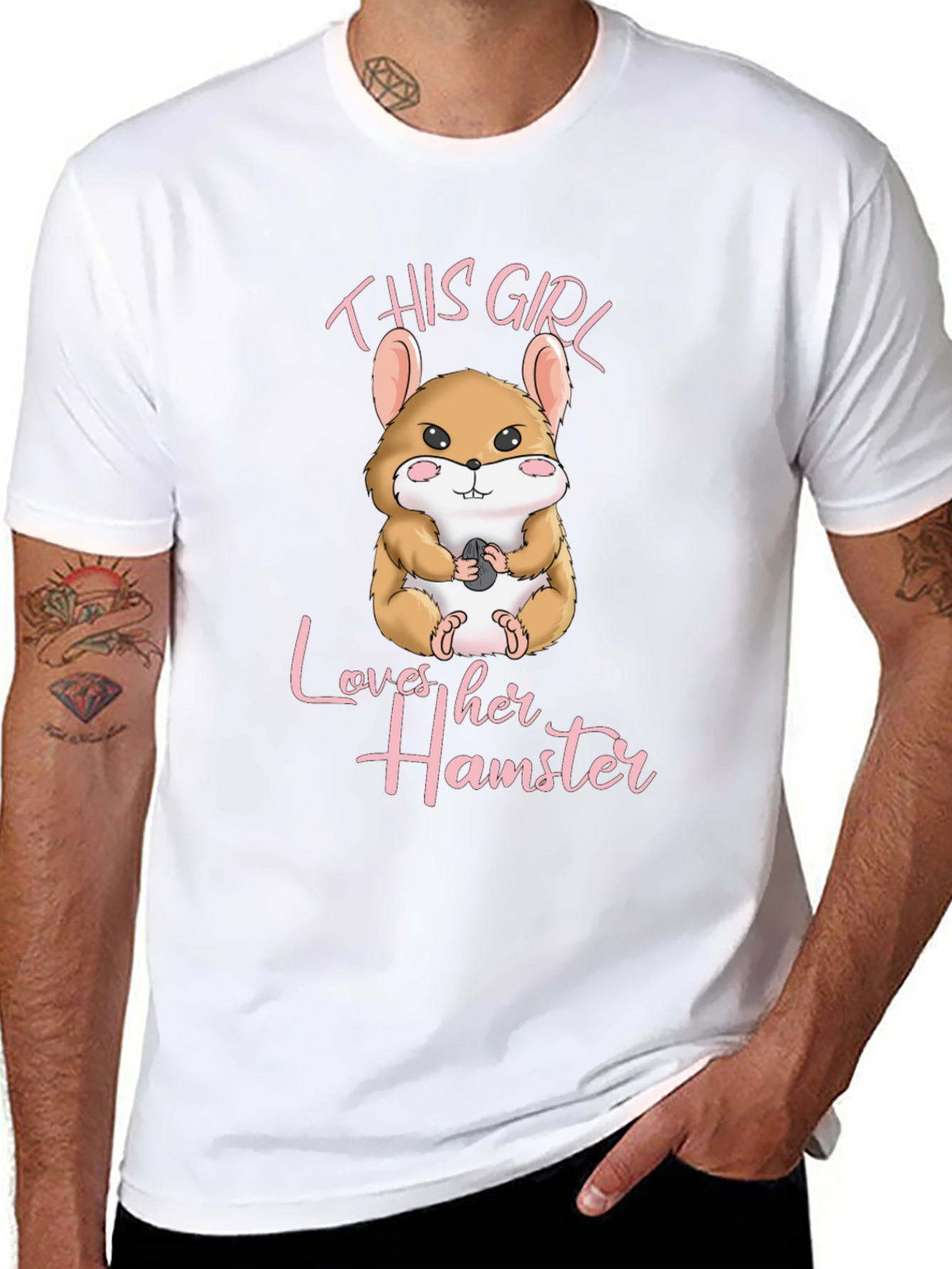 Black Cute Hamster Lover T-Shirt view 8