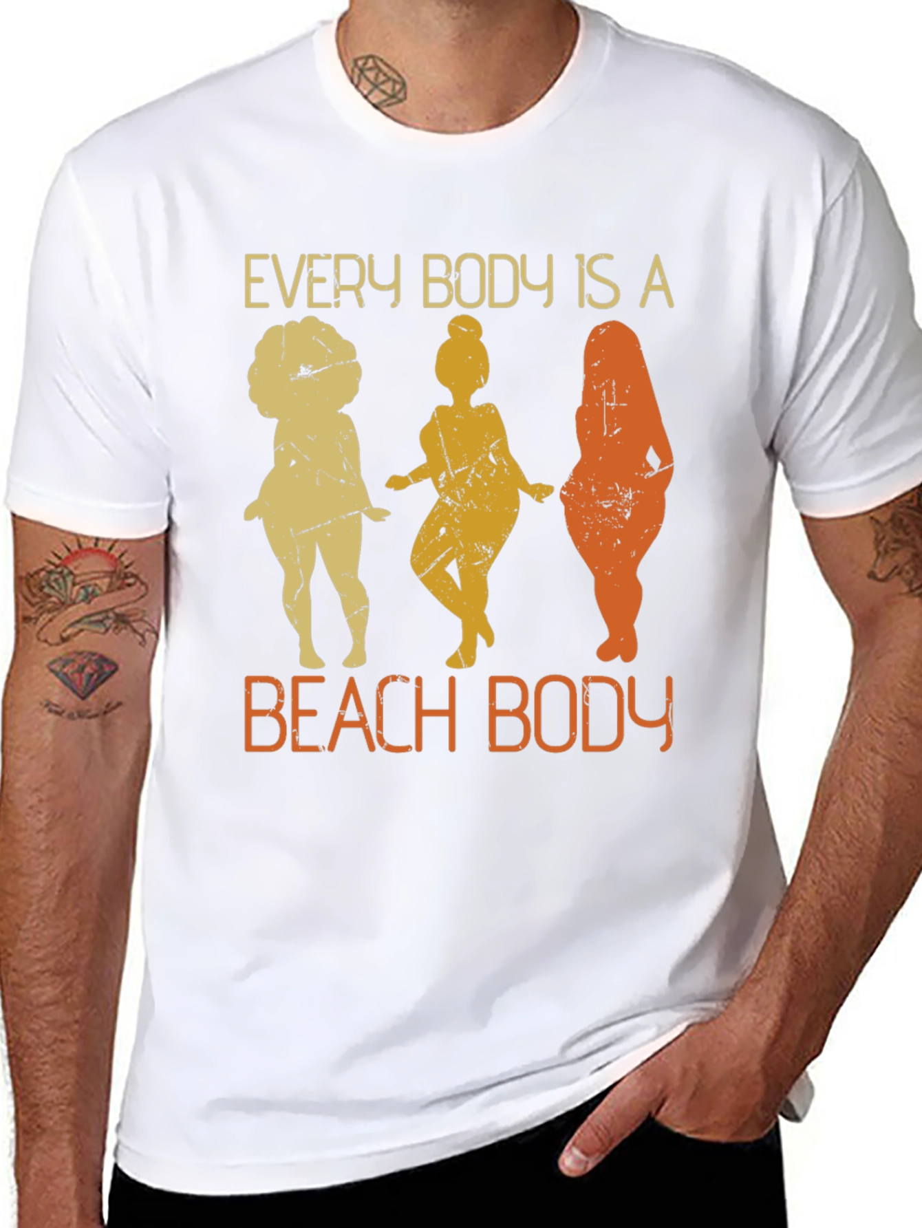 Body Positive Graphic Tee: Every Body is a Beach Body - 8