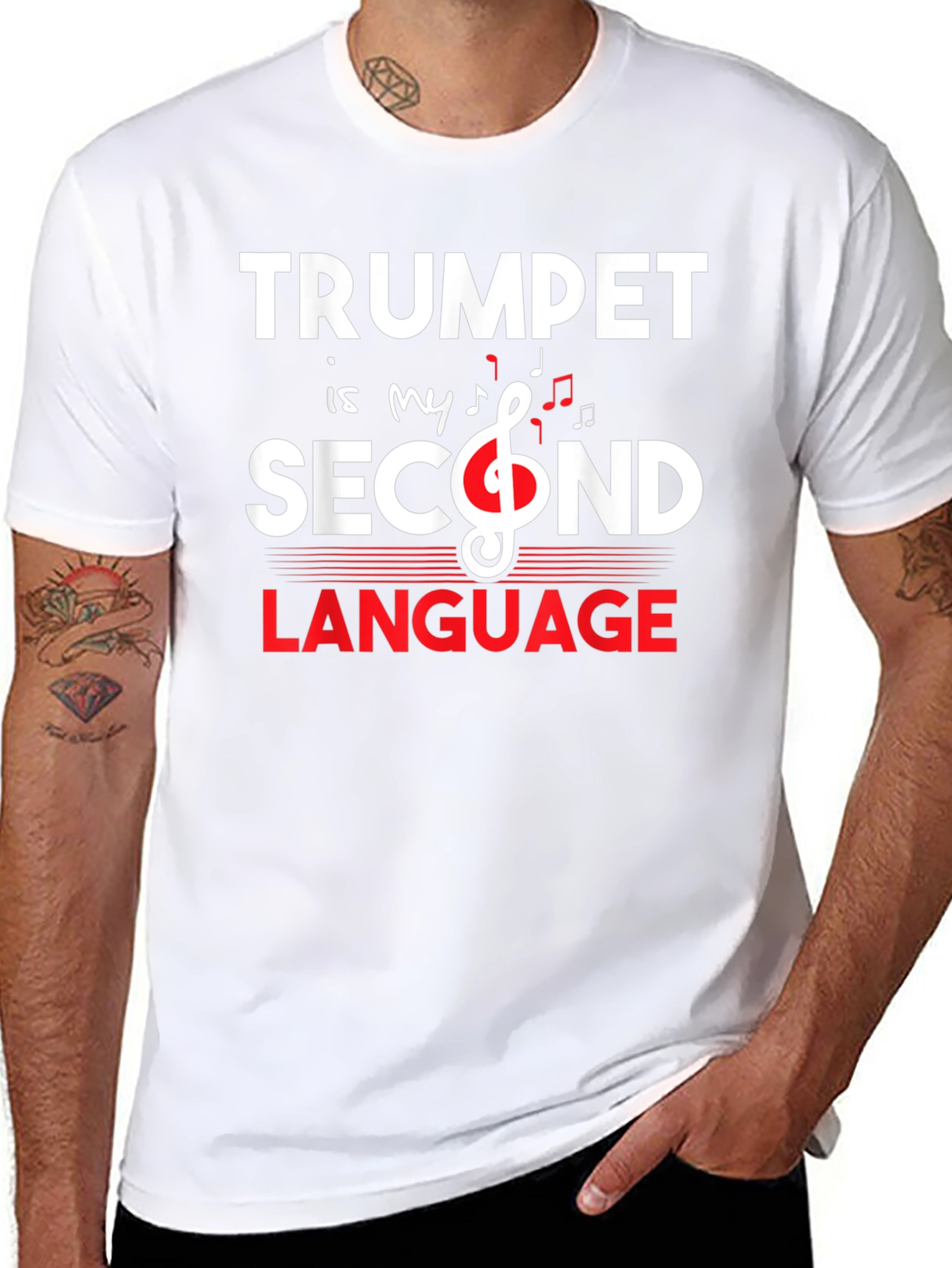 Black Trumpet is My Second Language Graphic Tee view 8