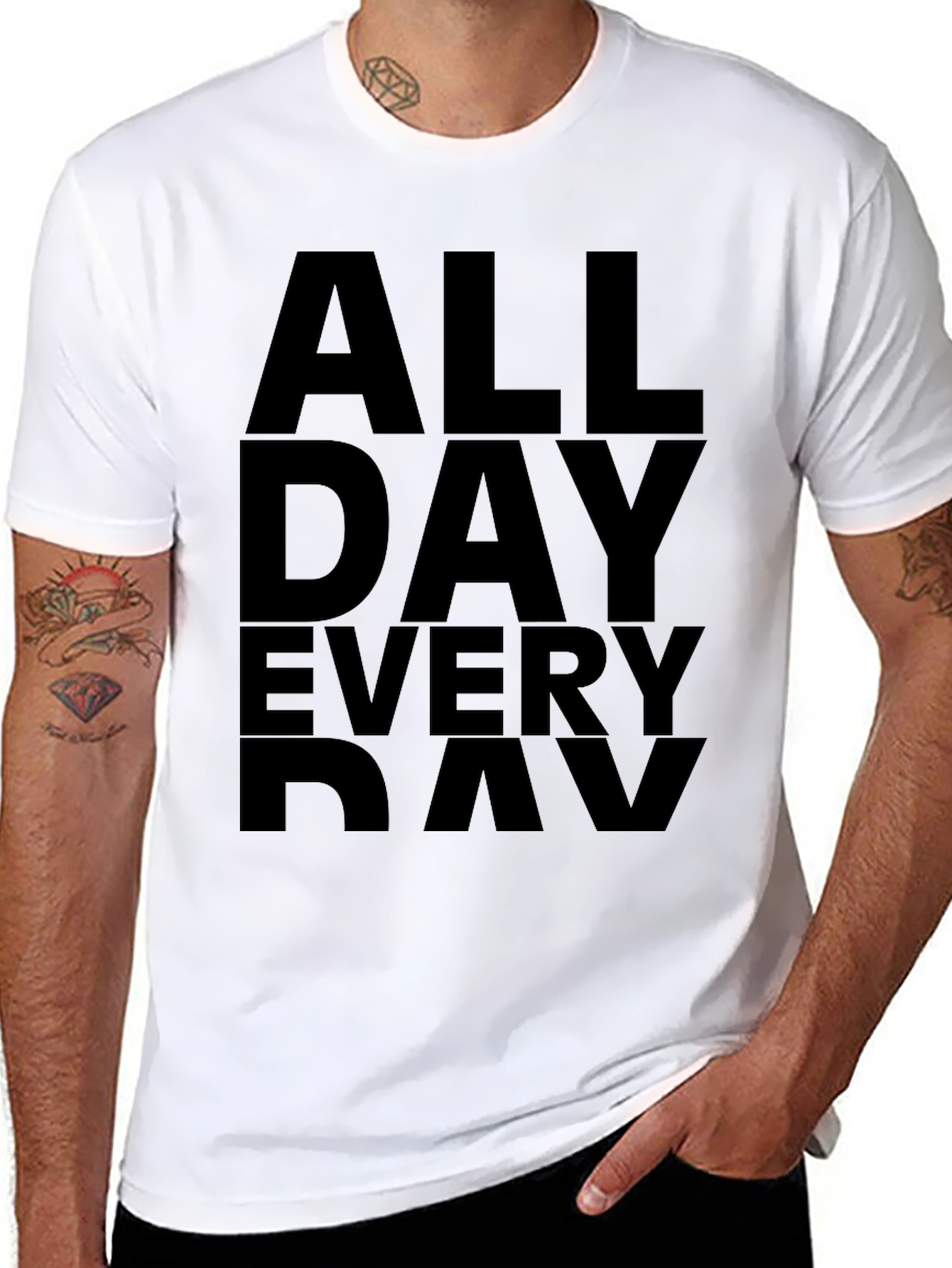Black All Day Every Day Black Graphic Tee view 8
