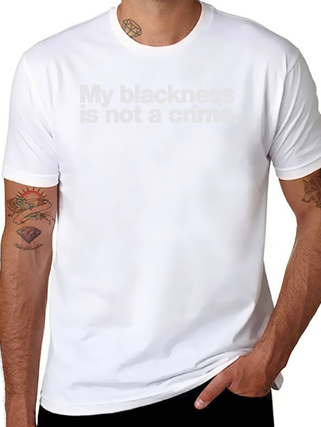 Black Blackness Is Not a Crime Statement T-Shirt view 8