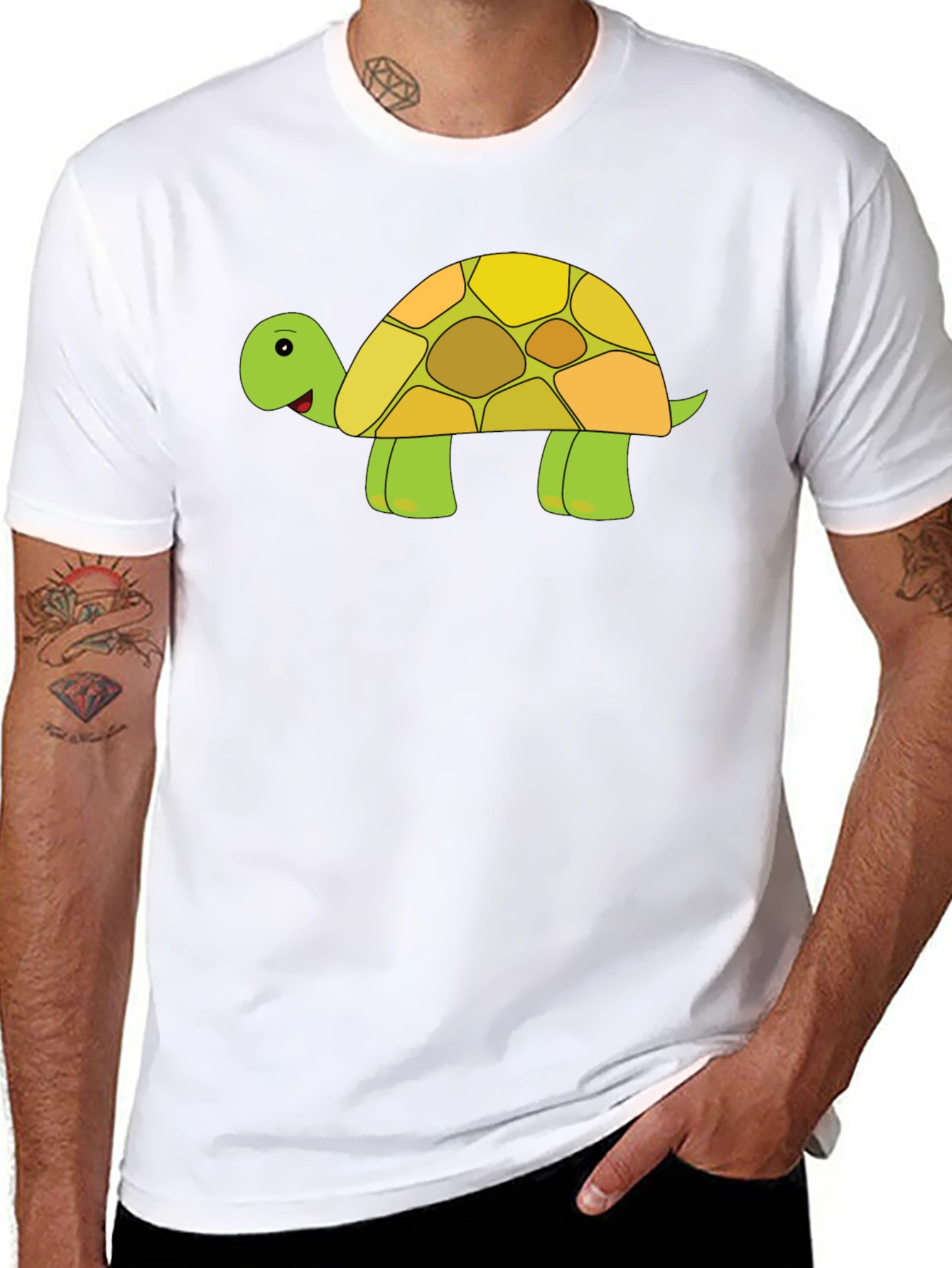 Black Turtle Graphic Tee - Cute Animal T-Shirt view 8