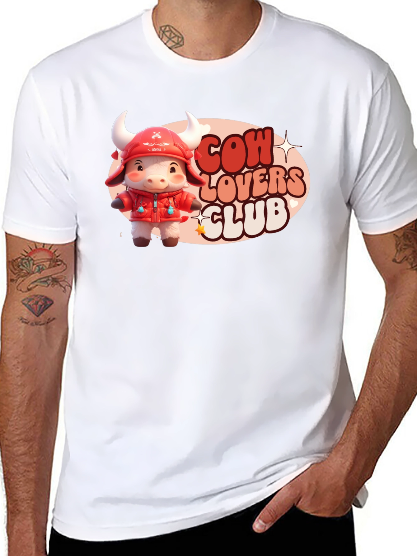Black Cow Lovers Club Black Graphic Tee view 8