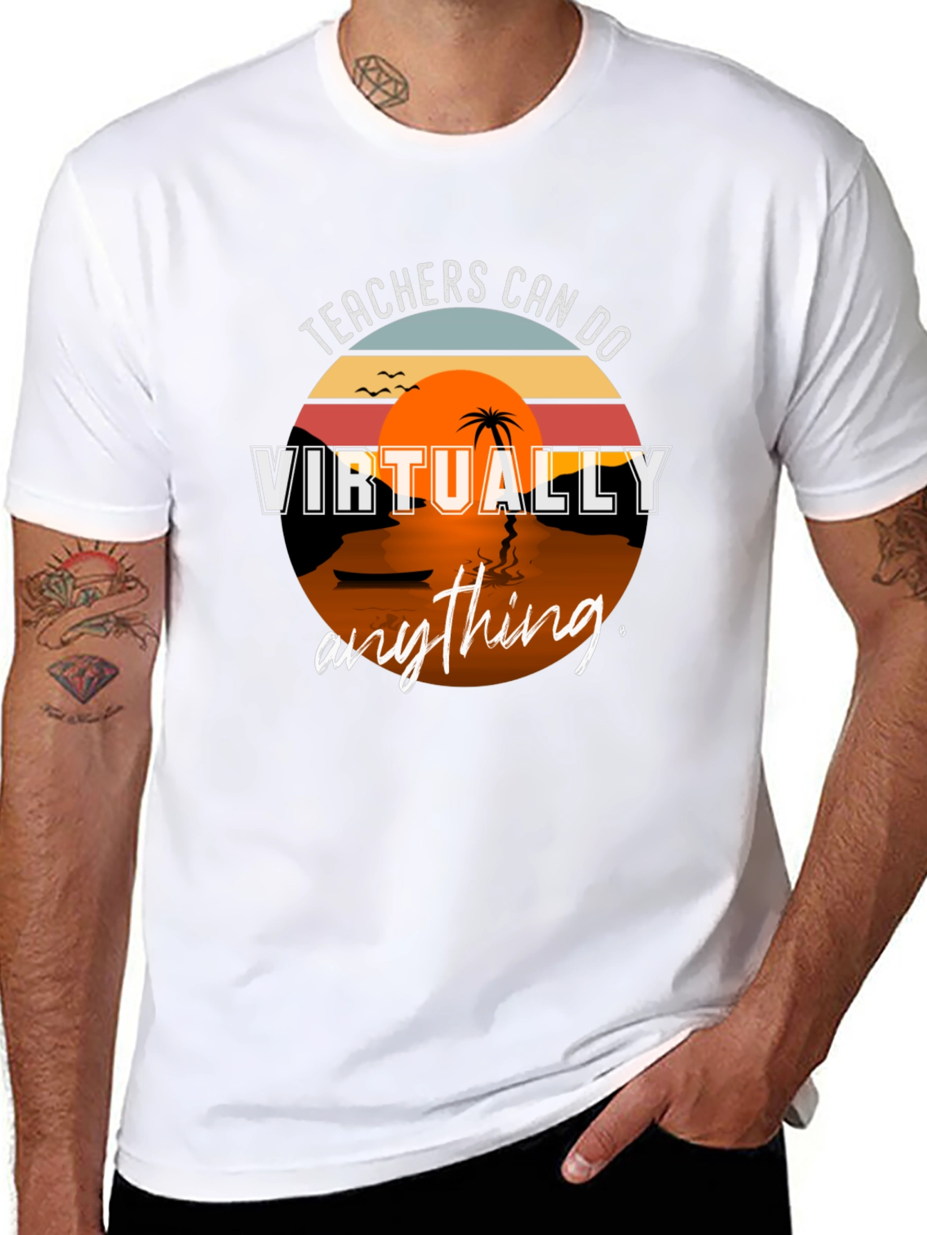 Black Teachers Can Do Virtually Anything T-Shirt view 8