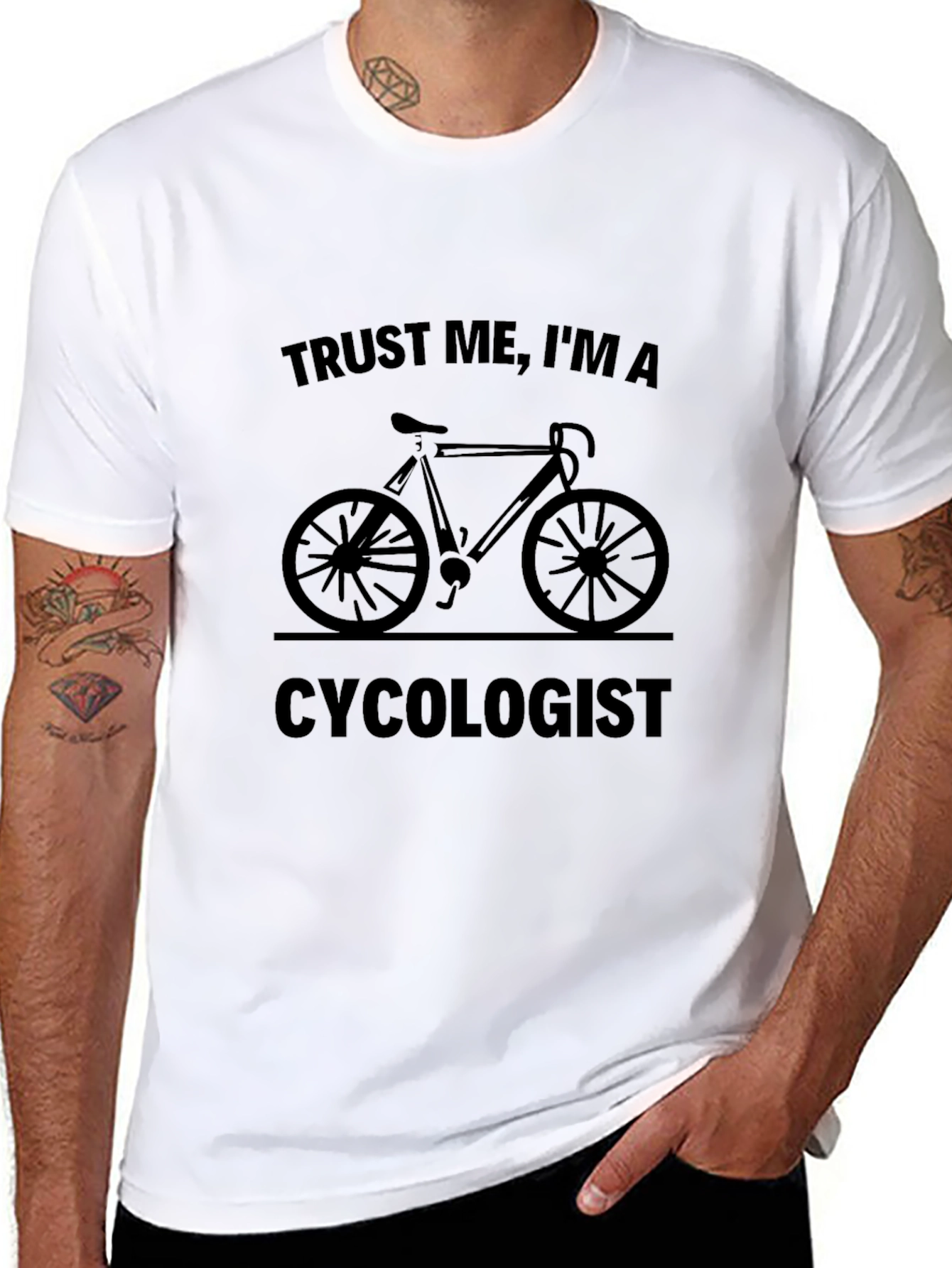 Trust Me I'm a Cycologist T-Shirt - Funny Biking Tee - 8