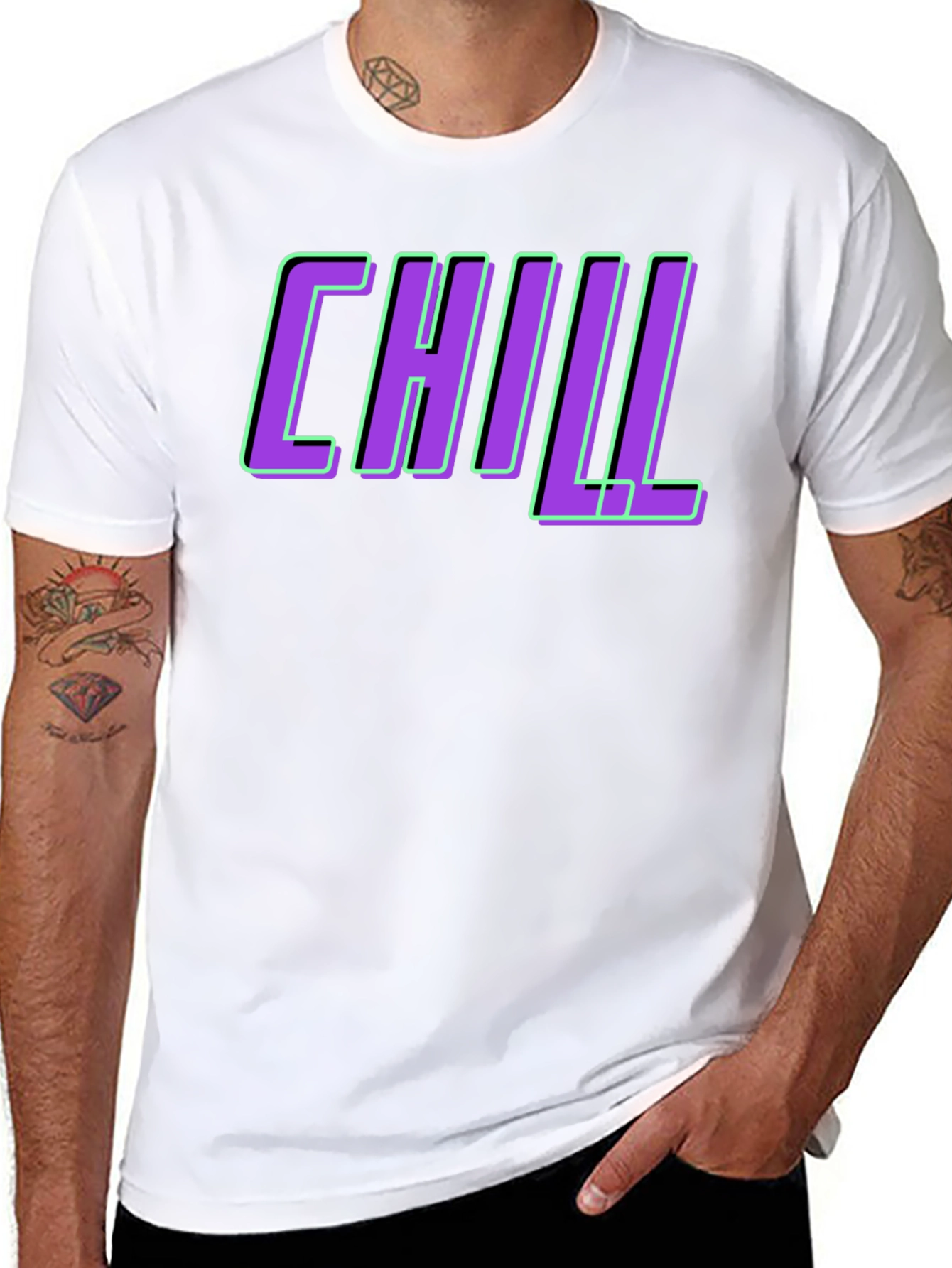 Black Chill Graphic Tee - Trendy Relaxed Fit view 8