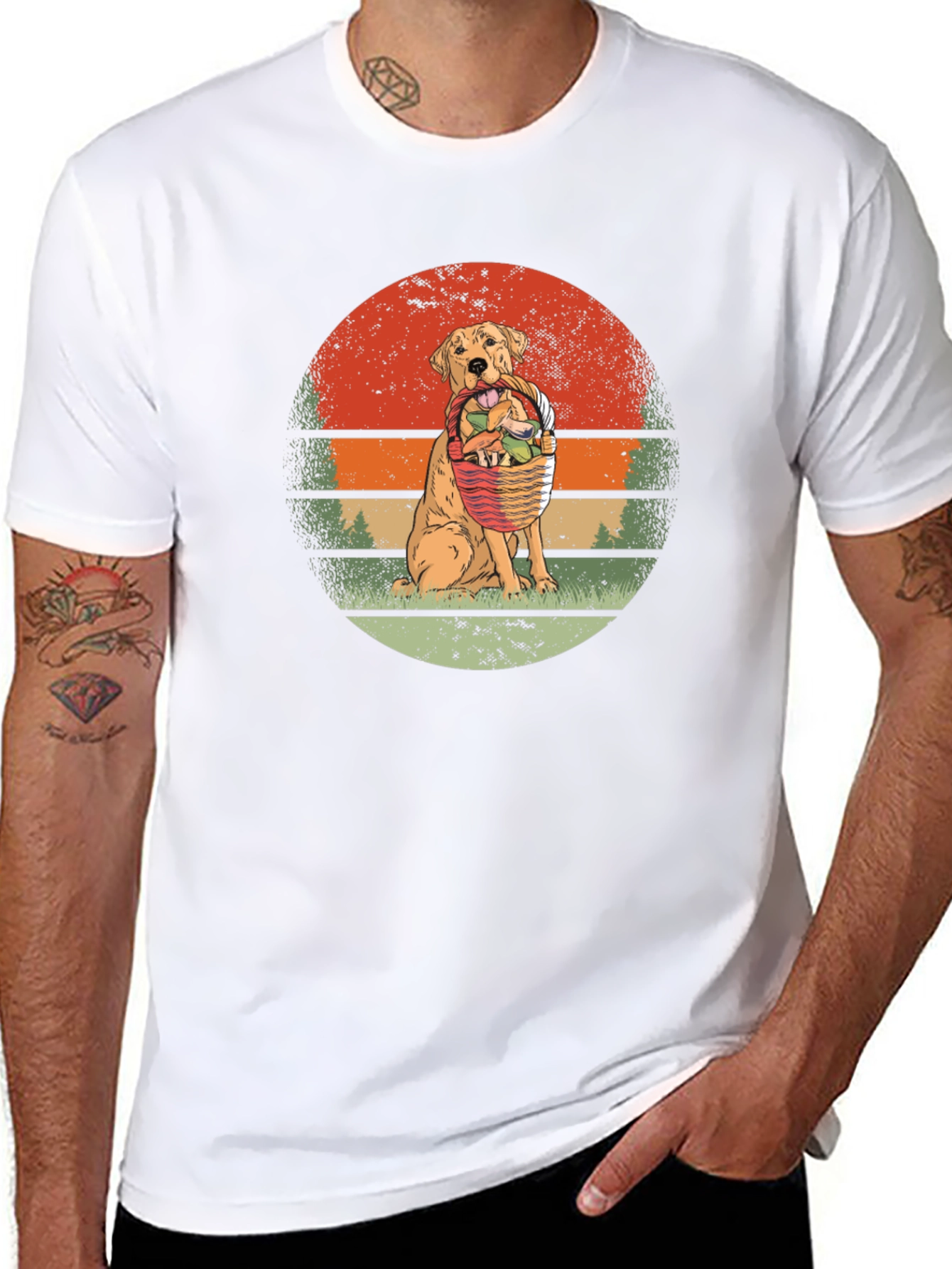 Dog Easter Basket Graphic T-Shirt - 8