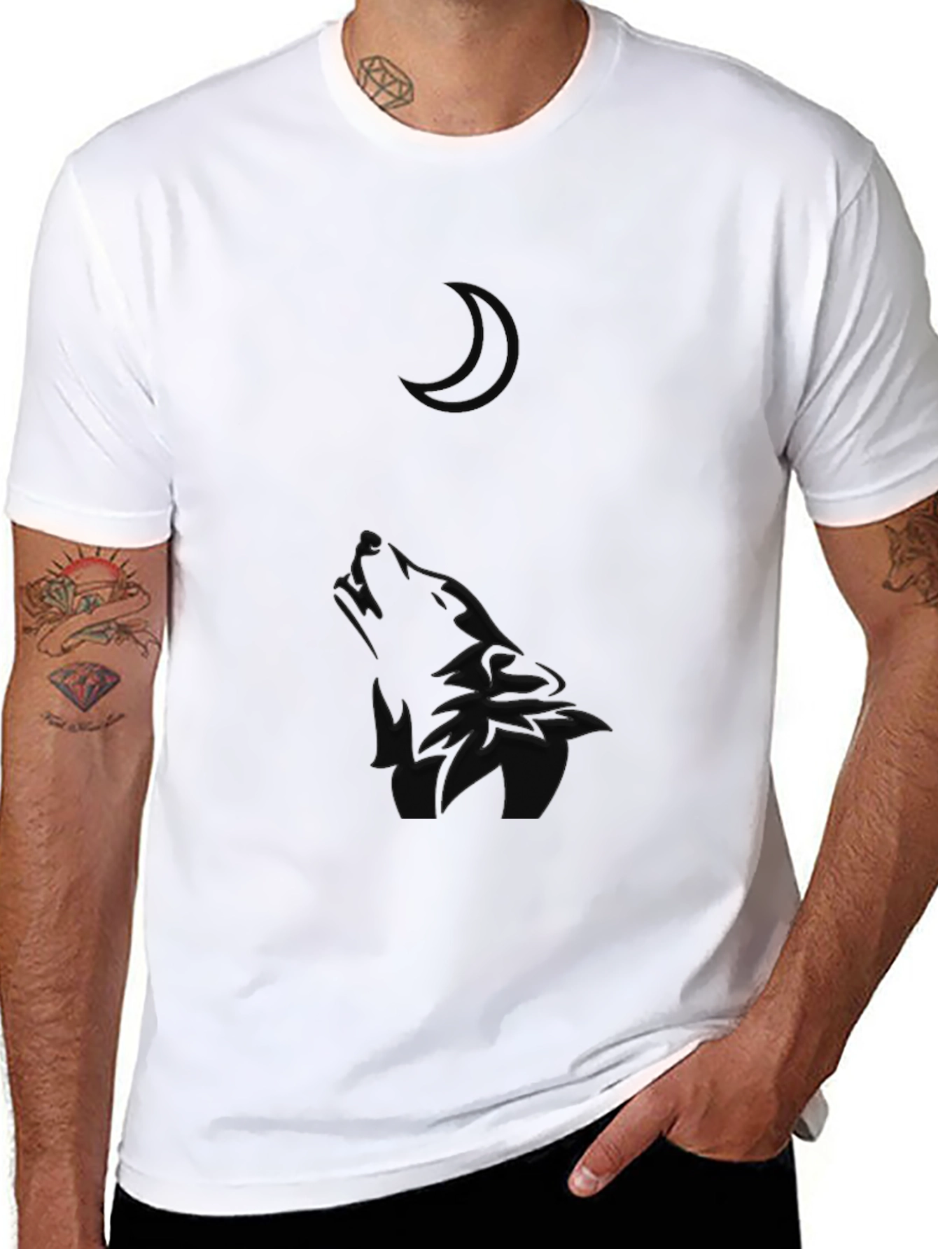 Black Midnight Howl Black T-Shirt view 8