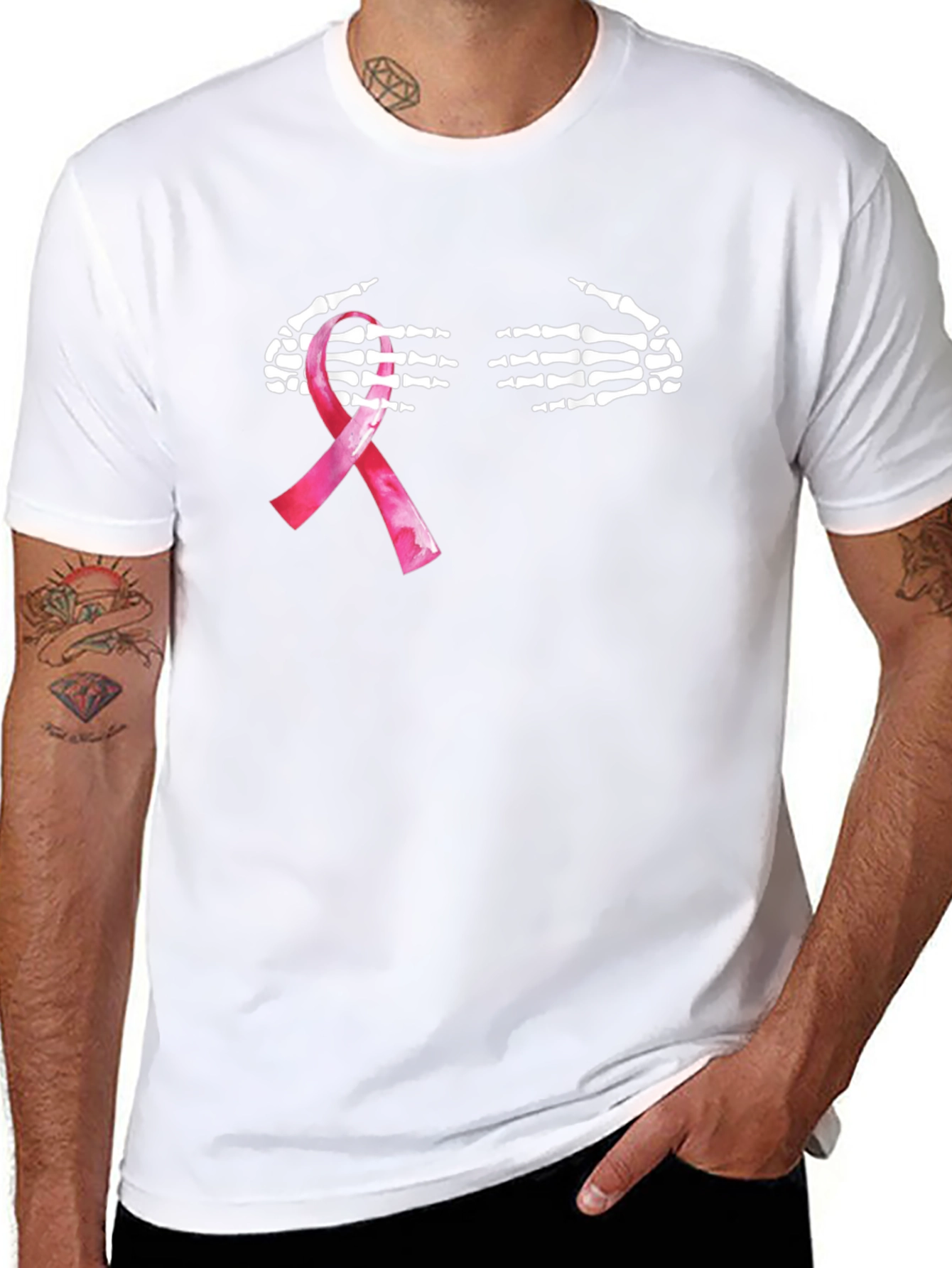 Black Breast Cancer Awareness T-Shirt view 8