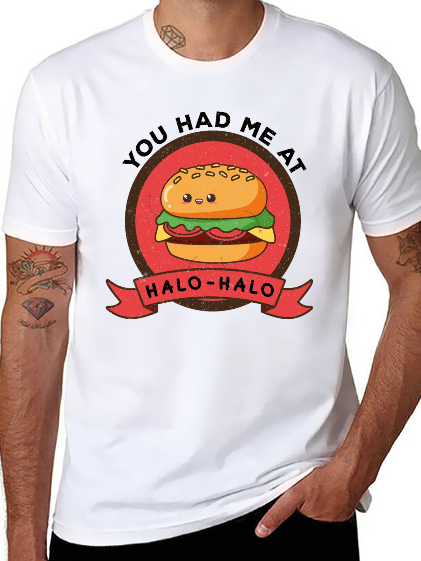 Black You Had Me At Halo-Halo T-Shirt - Funny Foodie Tee view 8
