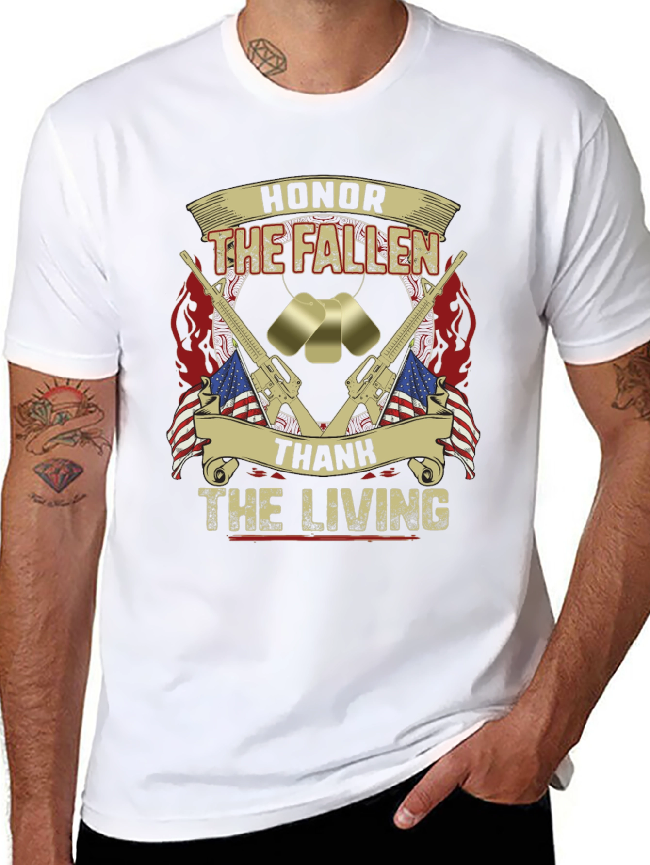 Honor The Fallen T-Shirt - Patriotic Memorial Design - 8