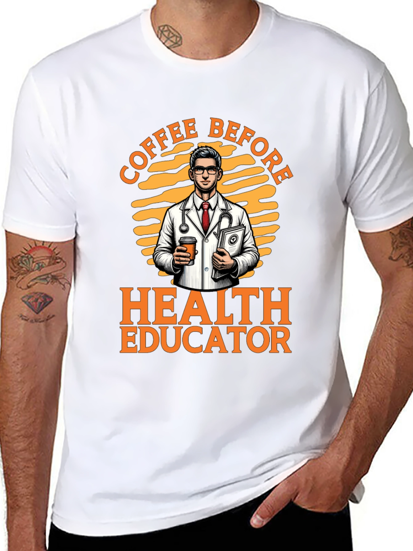 Coffee Before Health Educator T-Shirt - 8