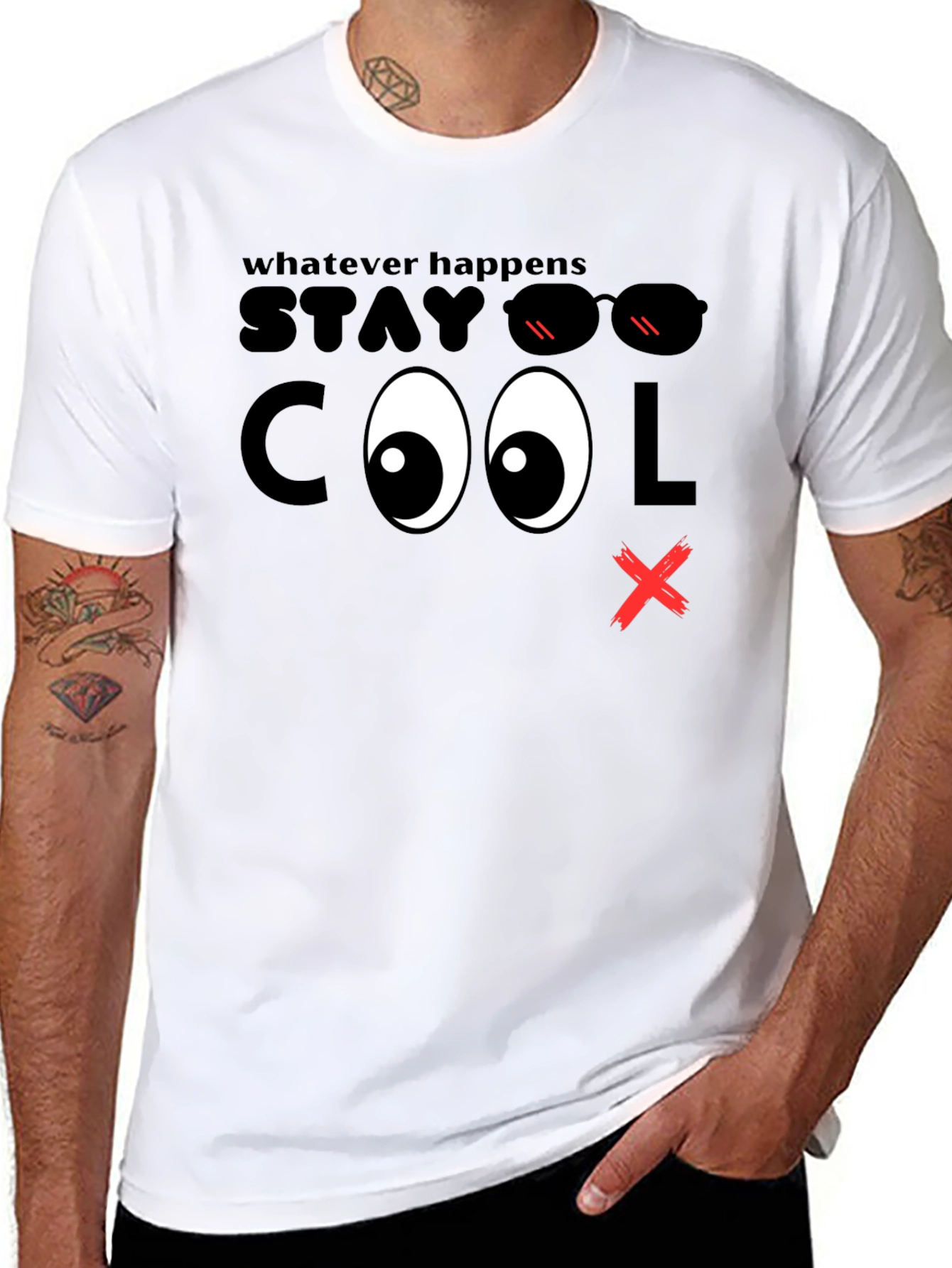 Black Stay Cool Graphic T-Shirt - Men's Black Tee view 8