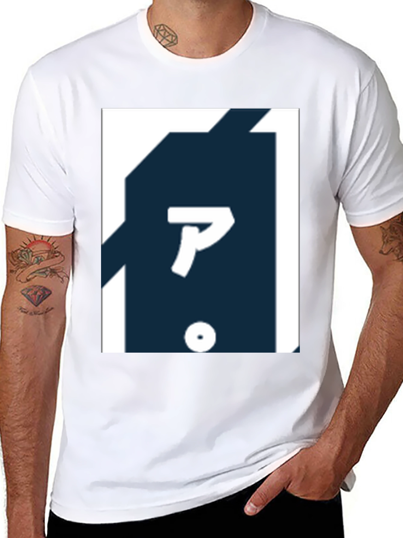 Black Graphic T-Shirt with Japanese Lettering view 8