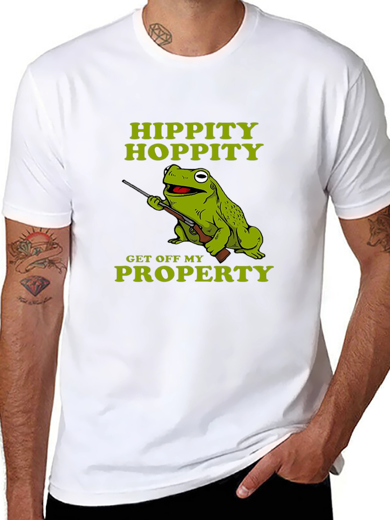 Black Hippity Hoppity Frog T-Shirt view 8
